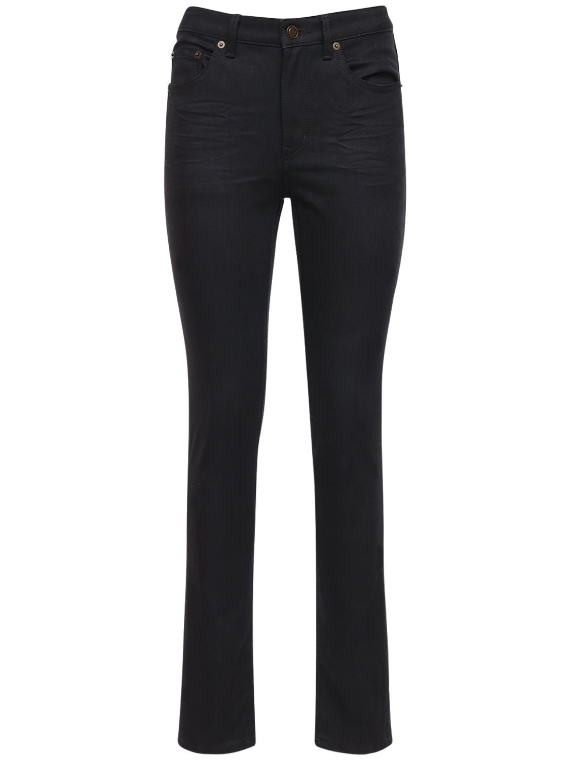 SAINT LAURENT SKINNY COTTON DENIM JEANS,71I06C072-MTA4MA2