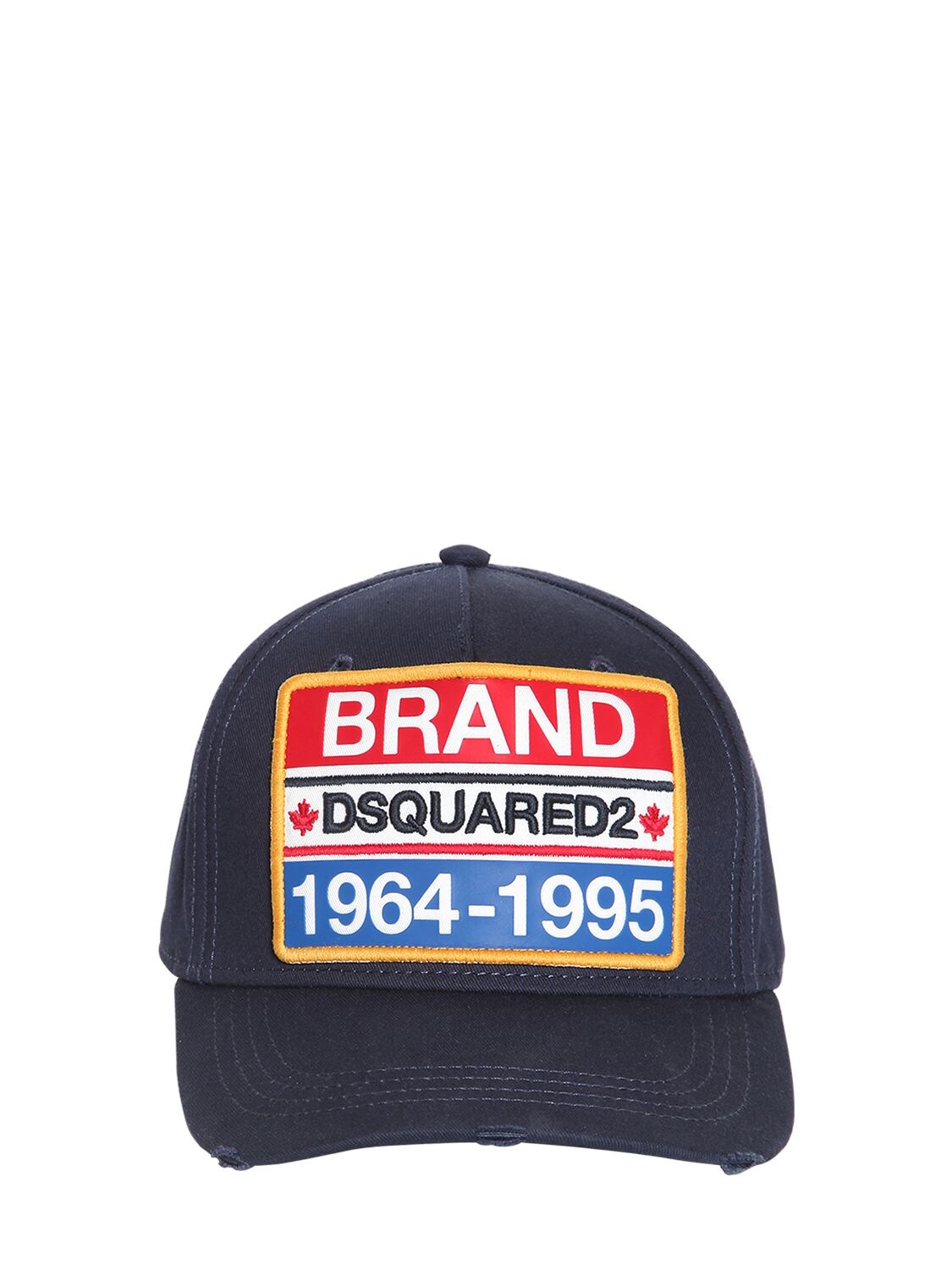 Dsquared2 Embroidered Cotton Gabardine Cap In Navy