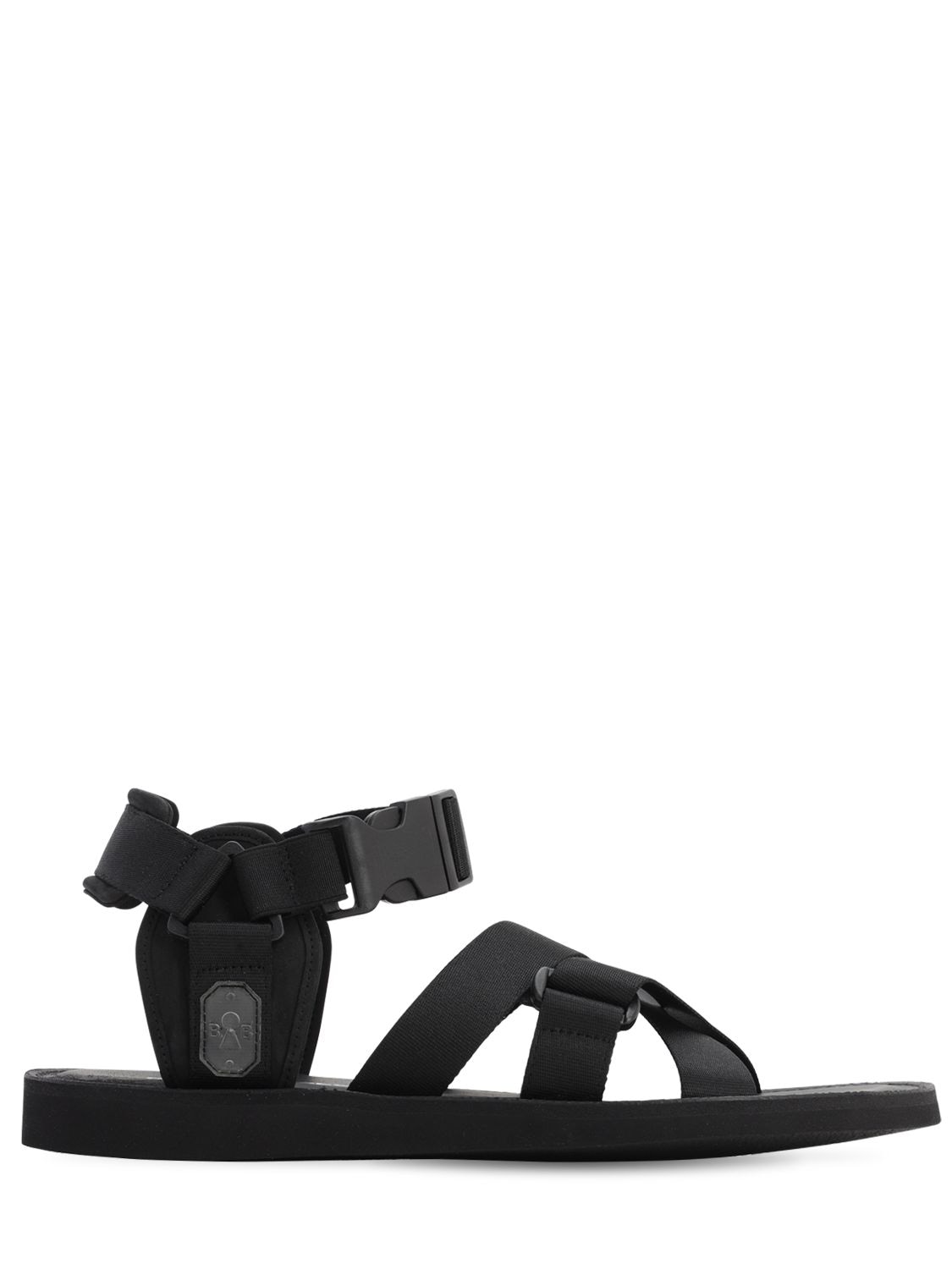 Bruno Bordese Leather & Nylon Sandals In Black