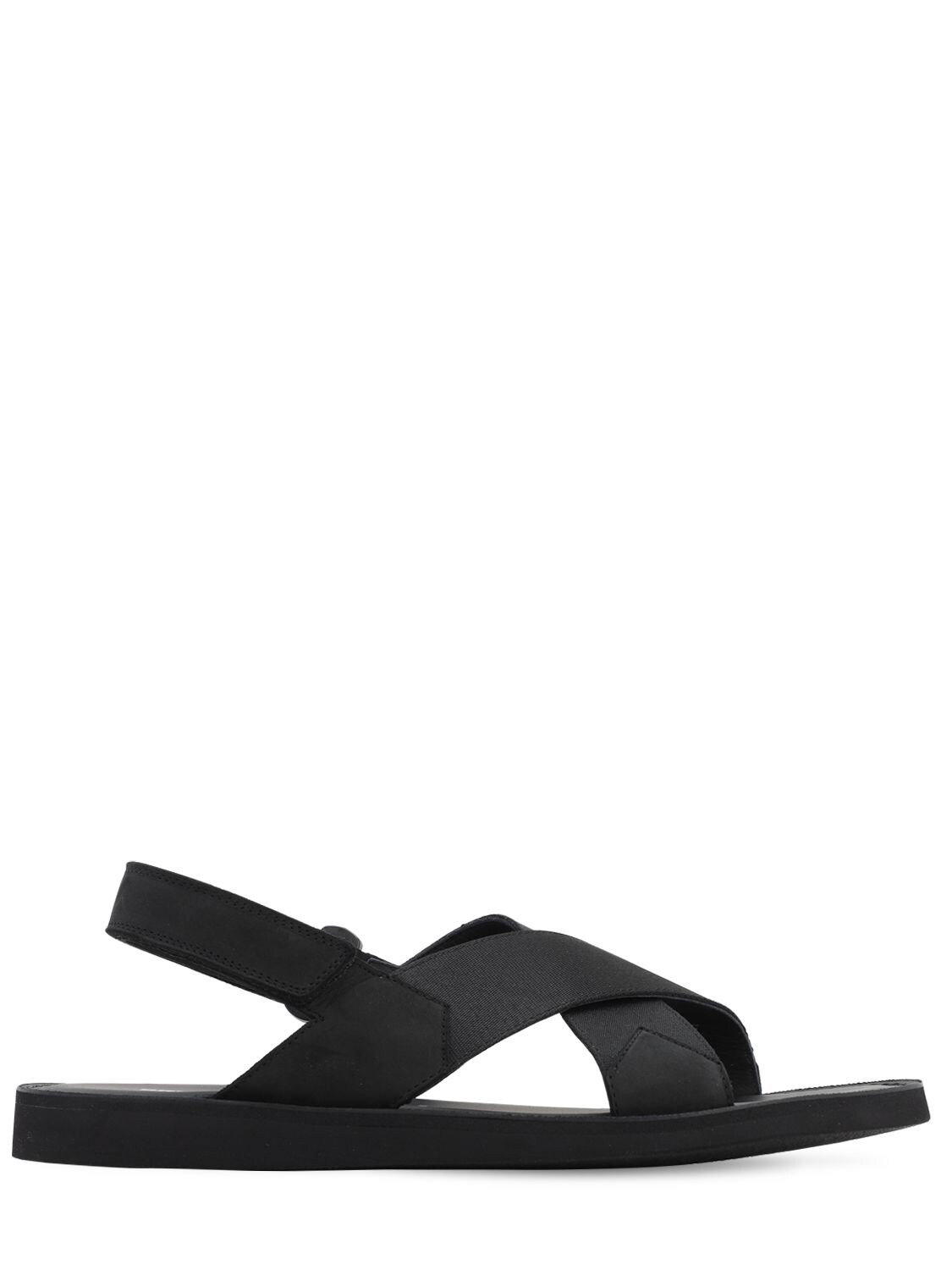 Bruno Bordese Leather & Nylon Sandals In Black