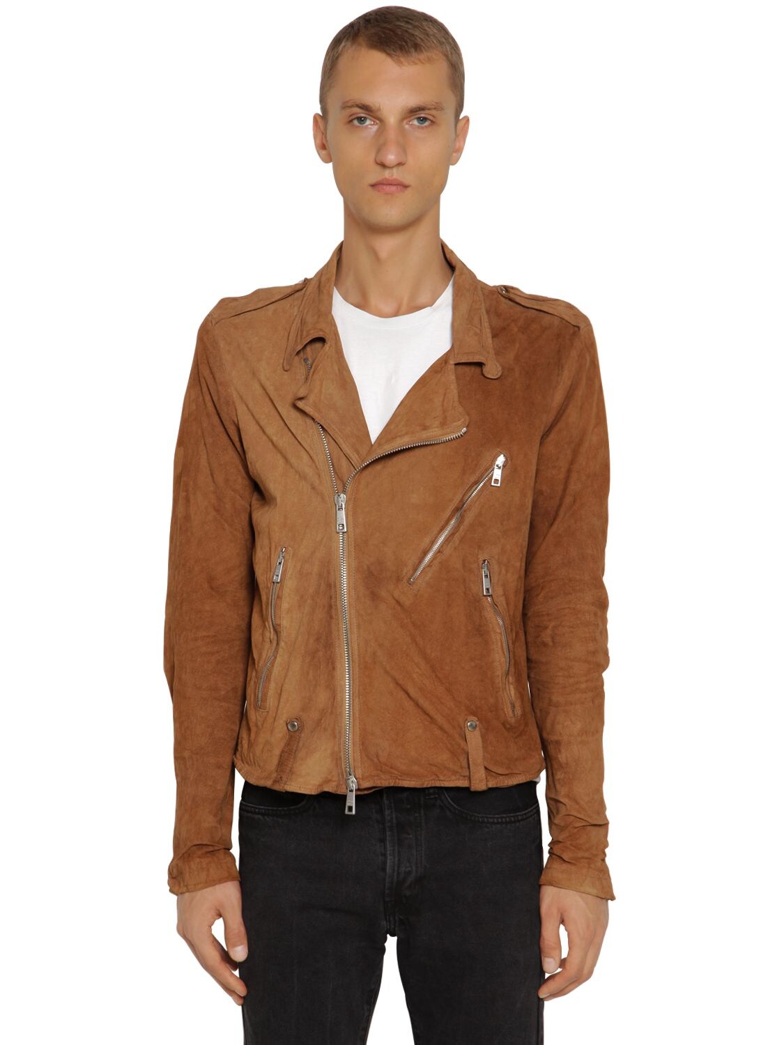 GIORGIO BRATO CHIODO WASHED LEATHER JACKET,71I0AQ004-Q1VPSU8GUKVWRVJFU0U1