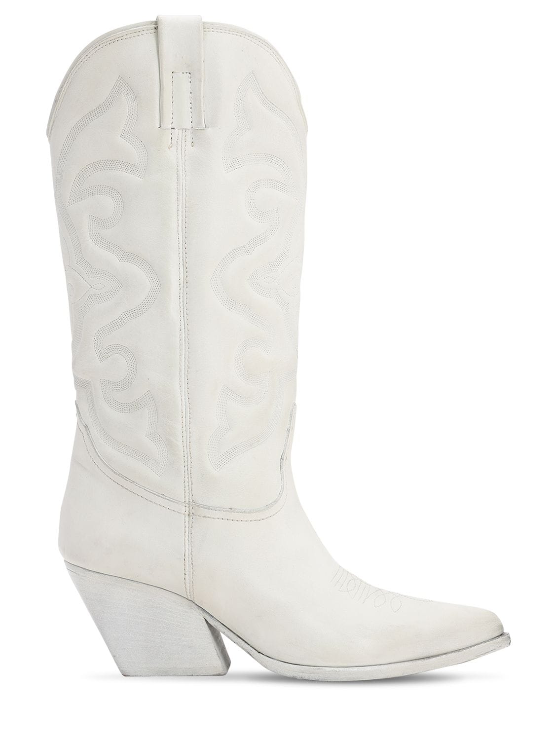 white tall cowboy boots
