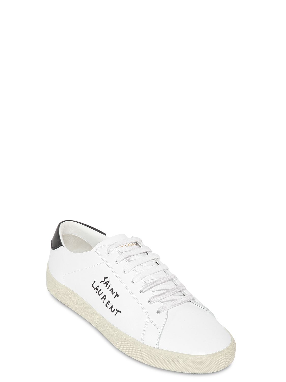 Shop Saint Laurent 20mm Court Classic Sl/06 Sneakers In White