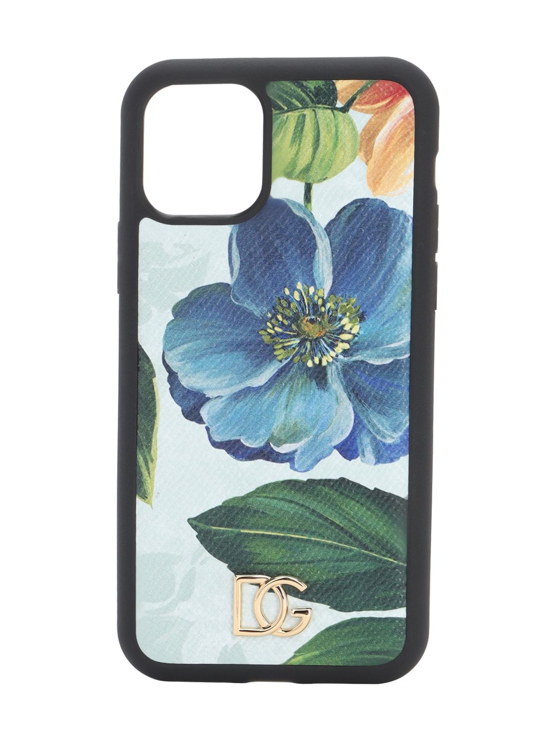 Dolce & Gabbana Printed Leather Iphone 11 Pro Cover In Multicolor,floral