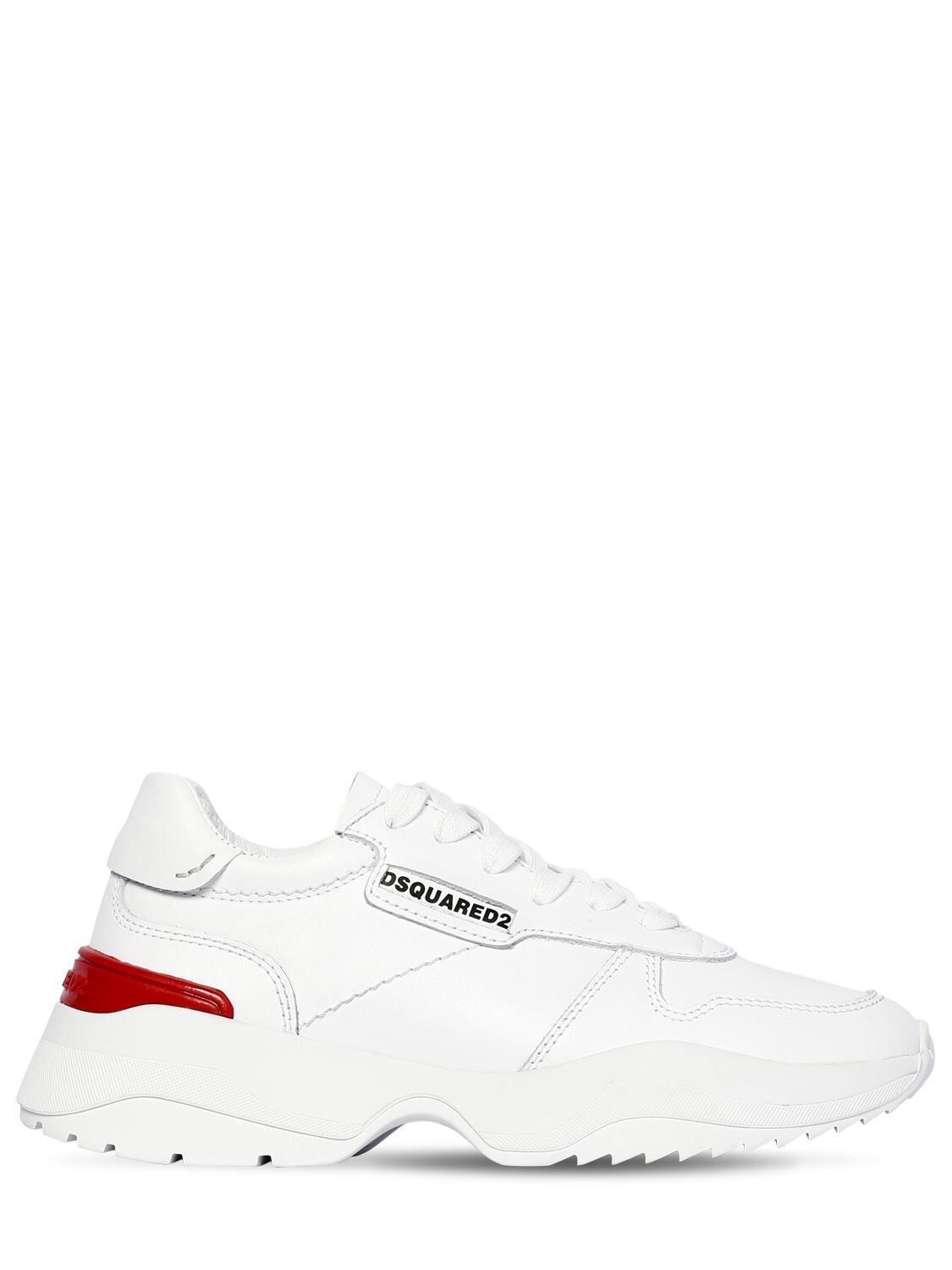 DSQUARED2 50MM THE 24 LEATHER SNEAKERS,71I0EO013-MTA2MIBCSUFOQ081