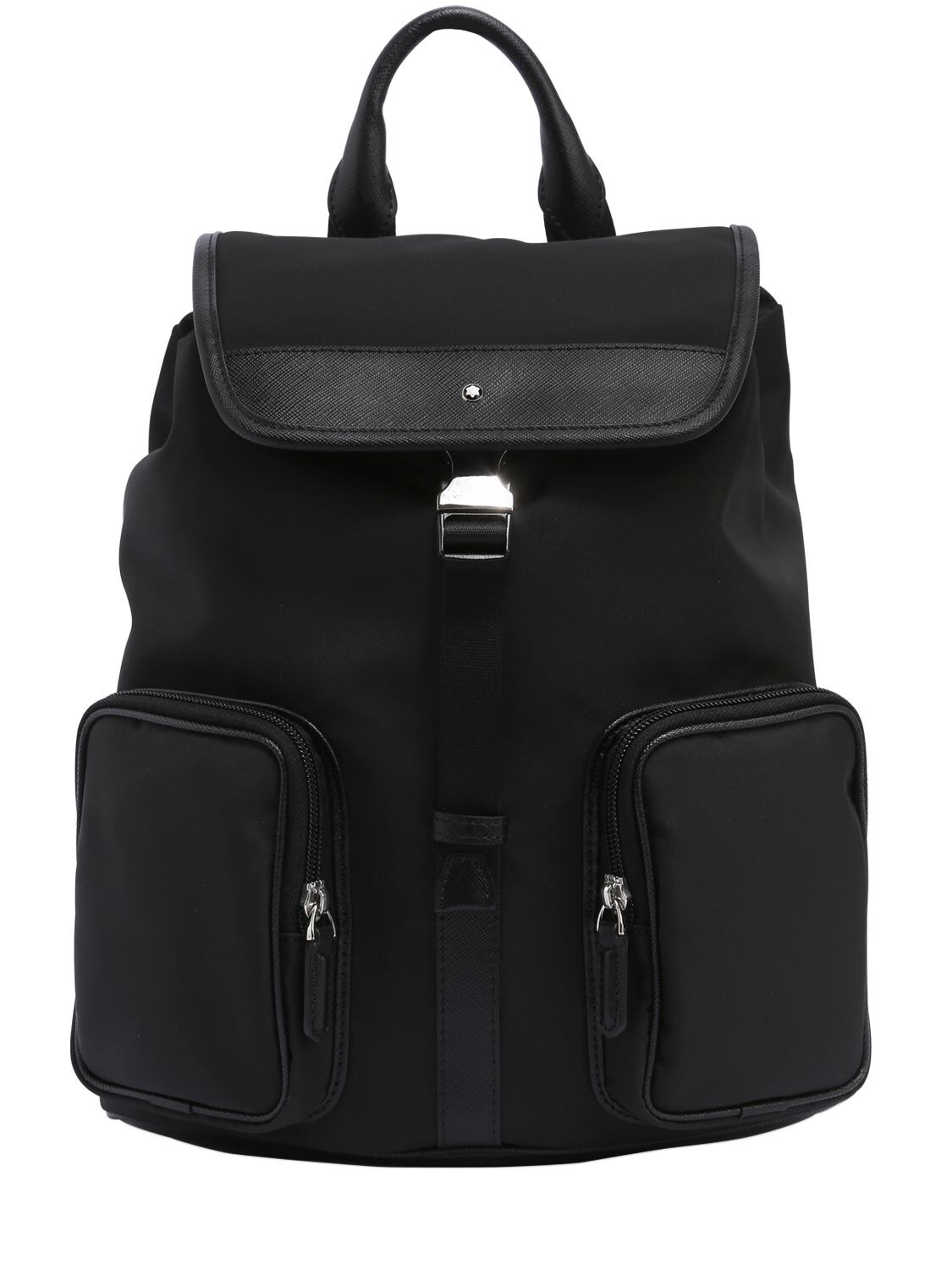 Montblanc - Sartorial jet leather & nylon backpack - | Luisaviaroma