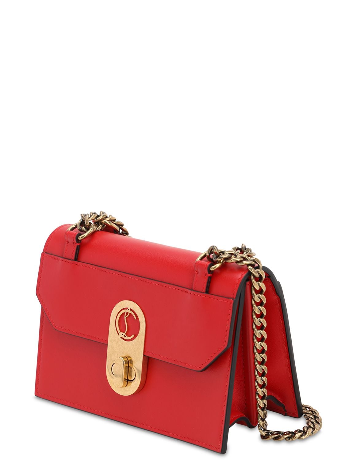 Christian Louboutin Mini Elisa Calfskin Leather Shoulder Bag In Red ...