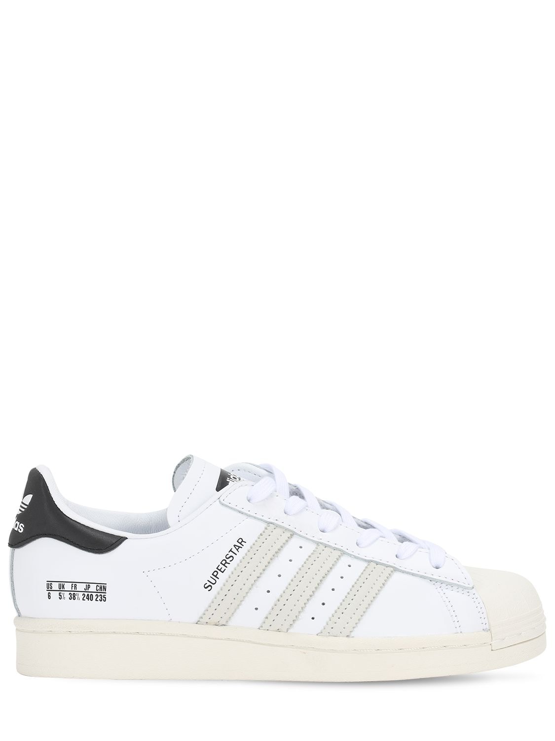 ADIDAS ORIGINALS SUPERSTAR LEATHER SNAKERS,71I0HD077-V0HJVEUVQKXBQ0S1