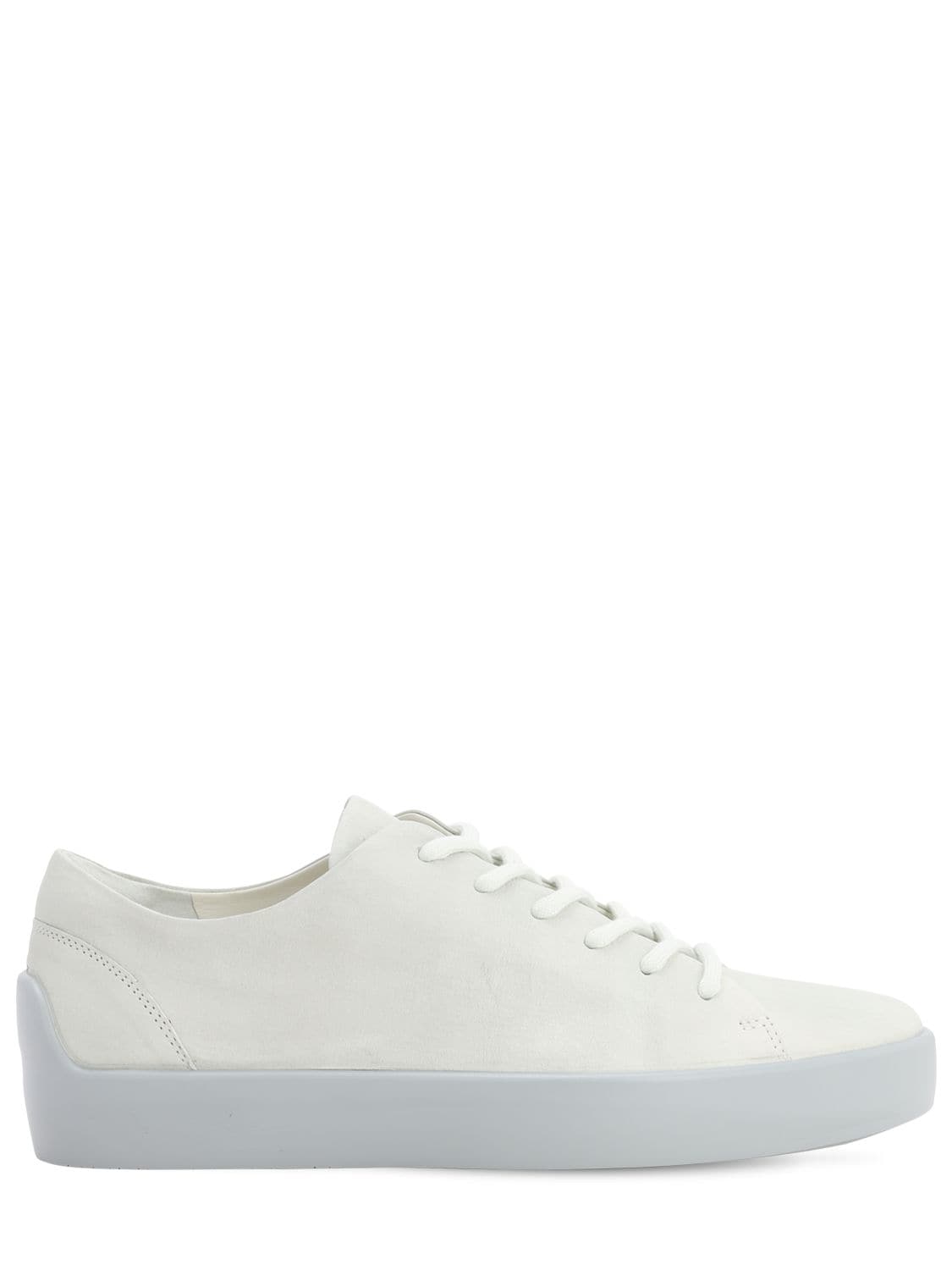 The Last Conspiracy Ecco Eik Waxed Leather Sneakers In White