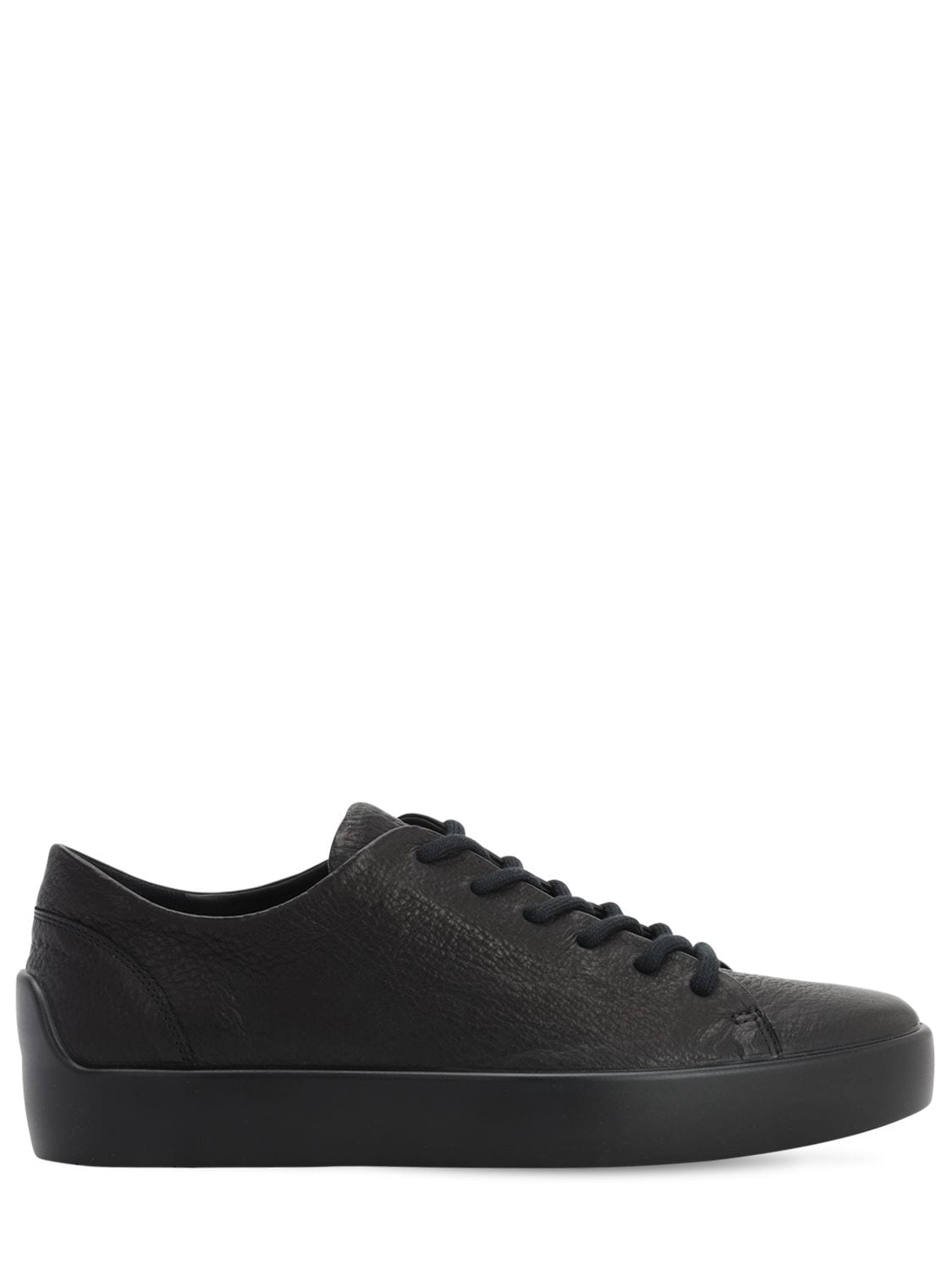 The Last Conspiracy Ecco Eik Waxed Leather Sneakers In Black