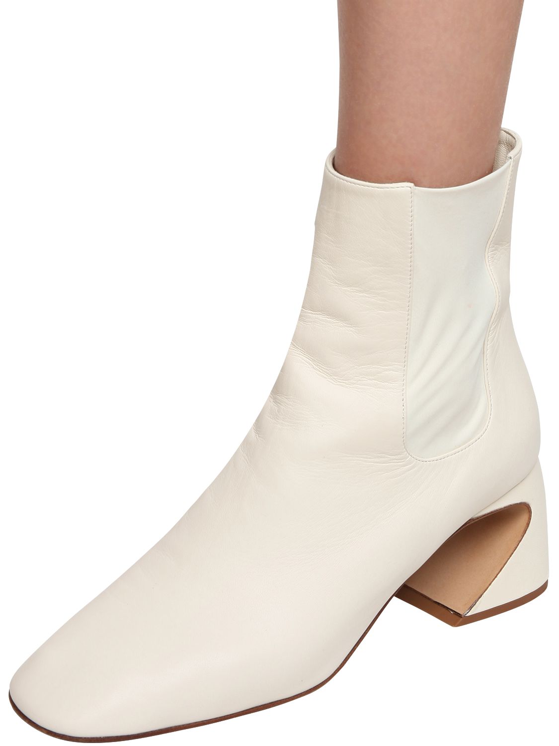 Jil Sander Stiefeletten Mit Designabsatz In White ModeSens