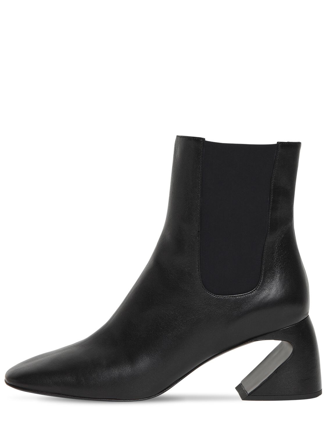 JIL SANDER 65MM LEATHER ANKLE BOOTS,71I0HV007-OTK50