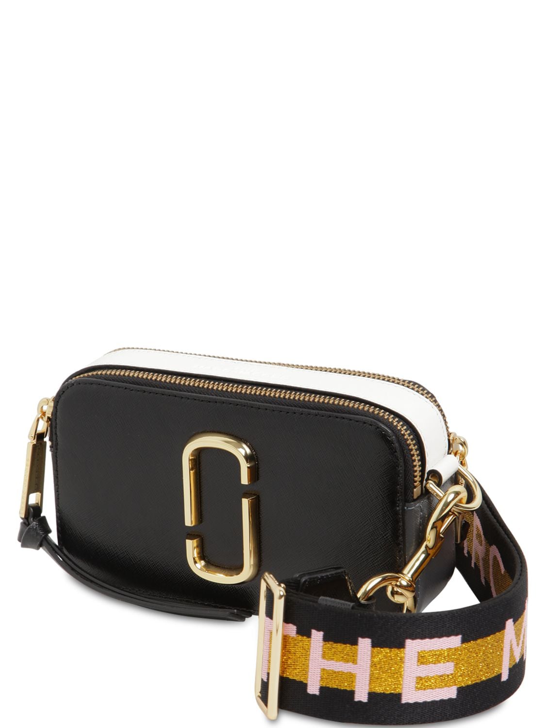 Marc Jacobs Snapshot Leather Shoulder Bag In New Black | ModeSens