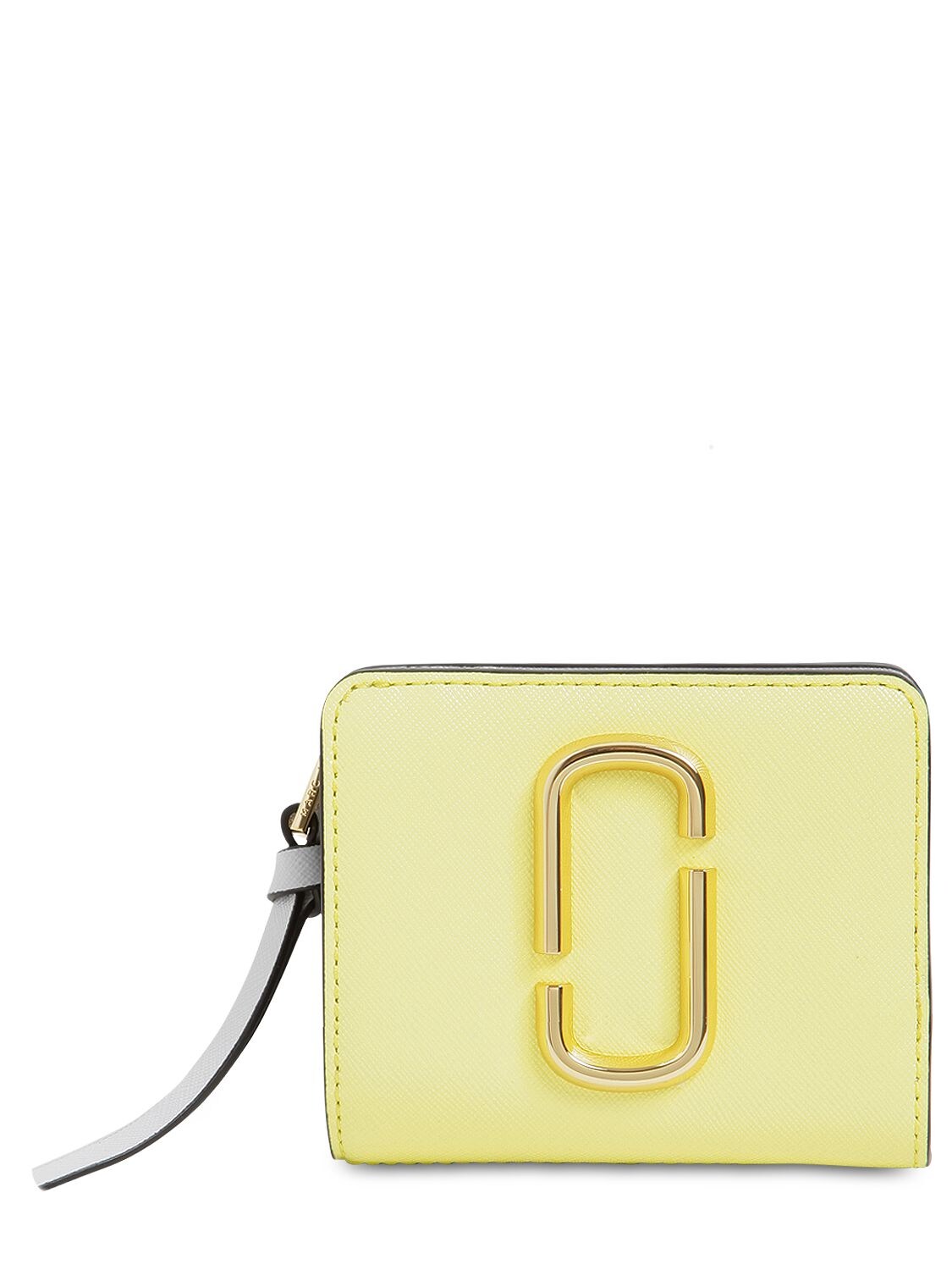 Marc Jacobs Compact Grained Leather Wallet In Sun