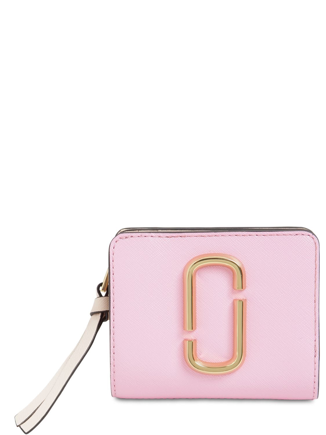 Marc Jacobs Compact Grained Leather Wallet In Pink