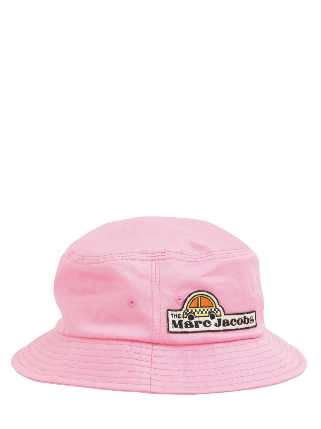 Marc Jacobs Embroidered Cotton Bucket Hat In Розовый