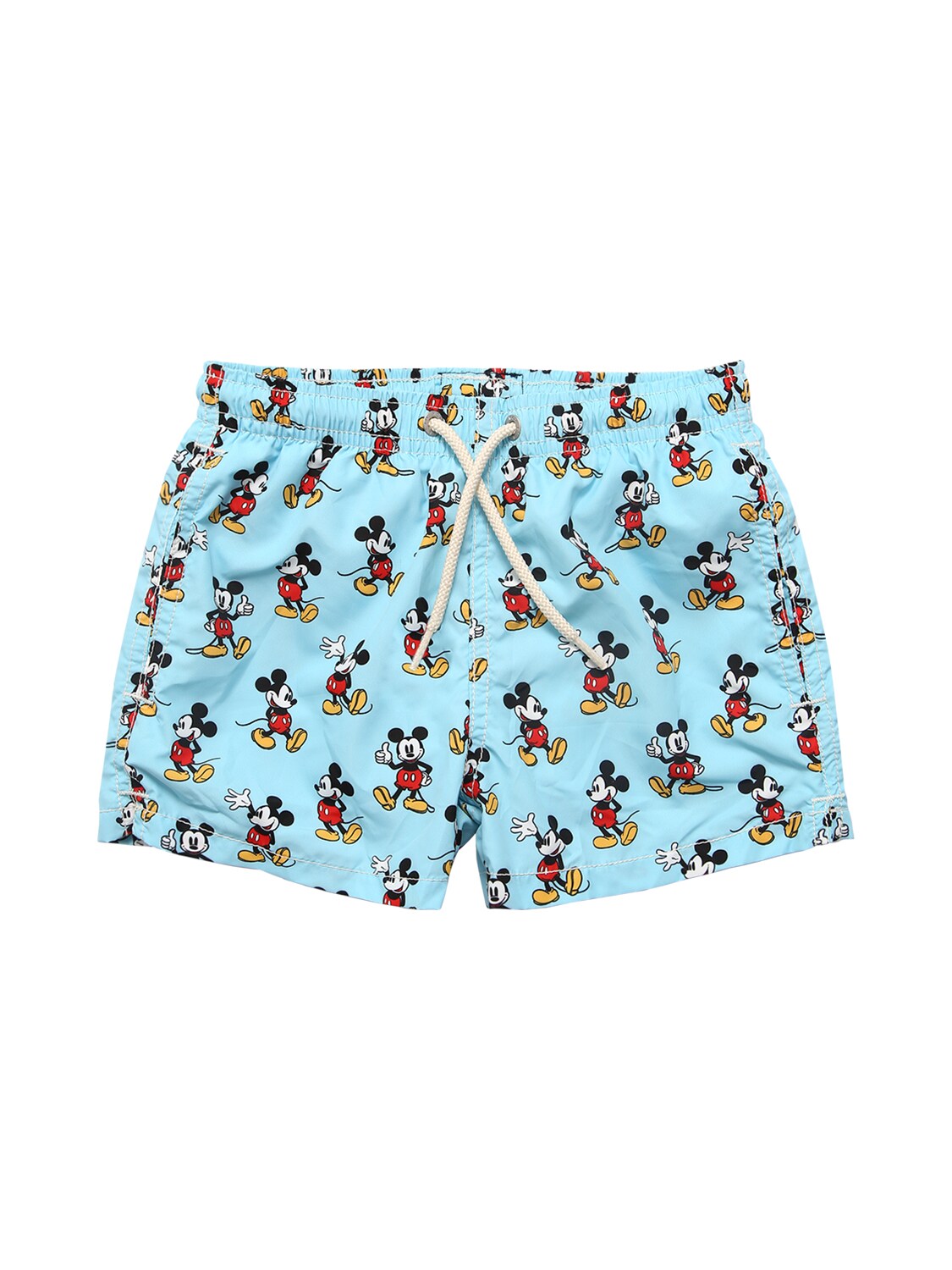 Mc2 Saint Barth Kids' Mickey Mouse Recycled Fiber Swim Shorts In Light ...