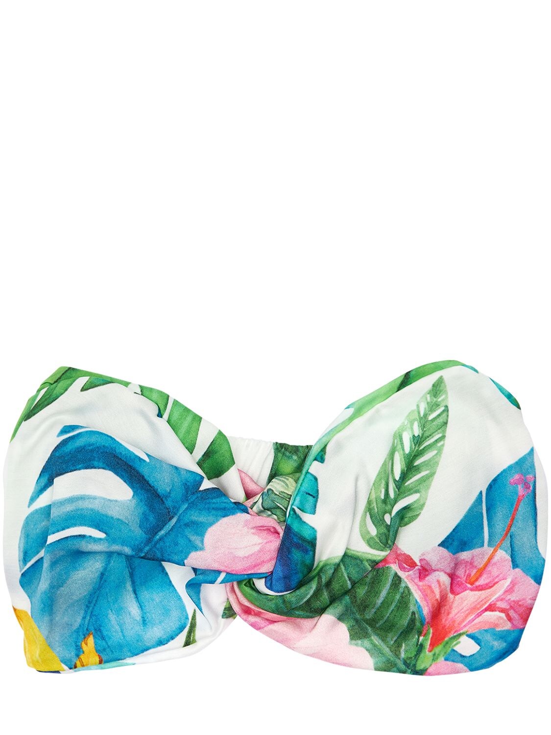 Mc2 Saint Barth Floral Print Viscose Headband In Multicolor