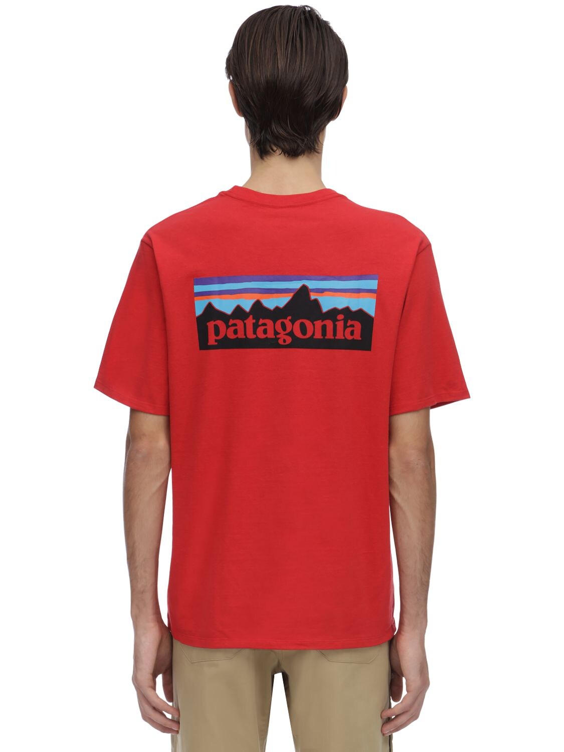 Patagonia P-6 Logo Responsibili-tee T-shirt In Rot