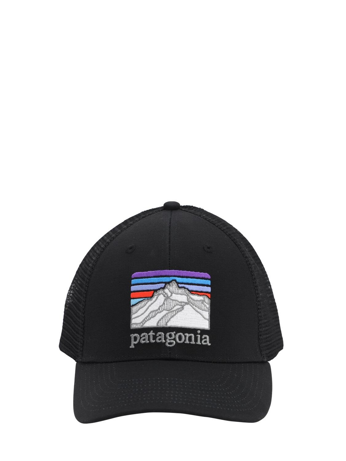 Patagonia Line Logo Ridge Lo Pro Trucker Hat In Black