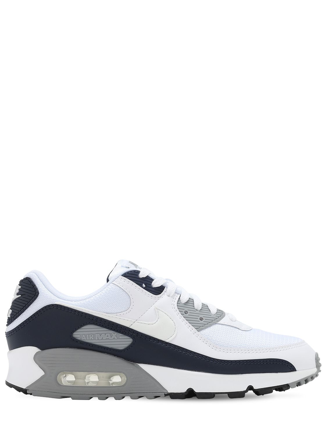 Nike Air Max 90 Sneakers In White,gry,blue