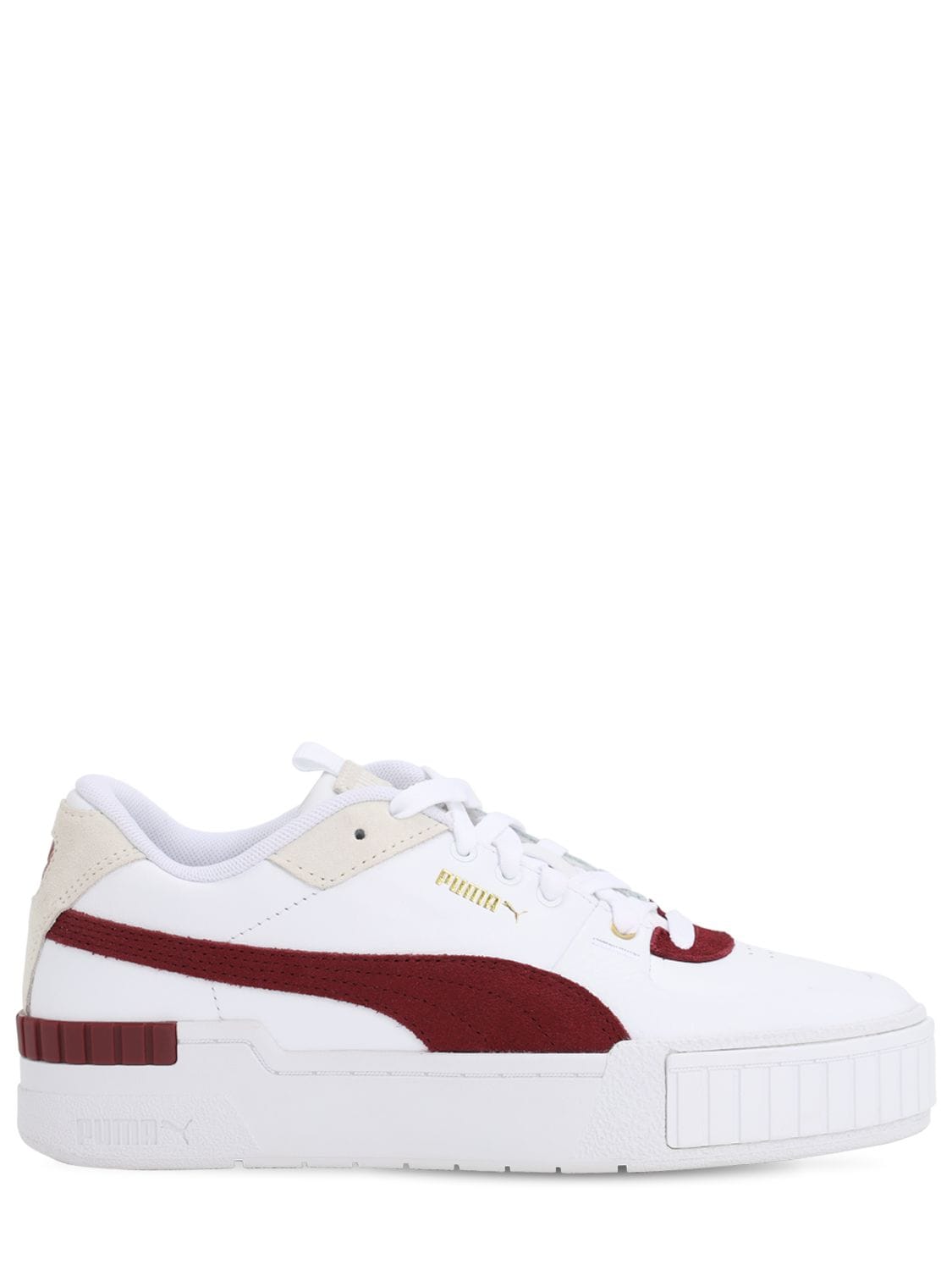 Puma Cali Sport Heritage Sneakers In White,red