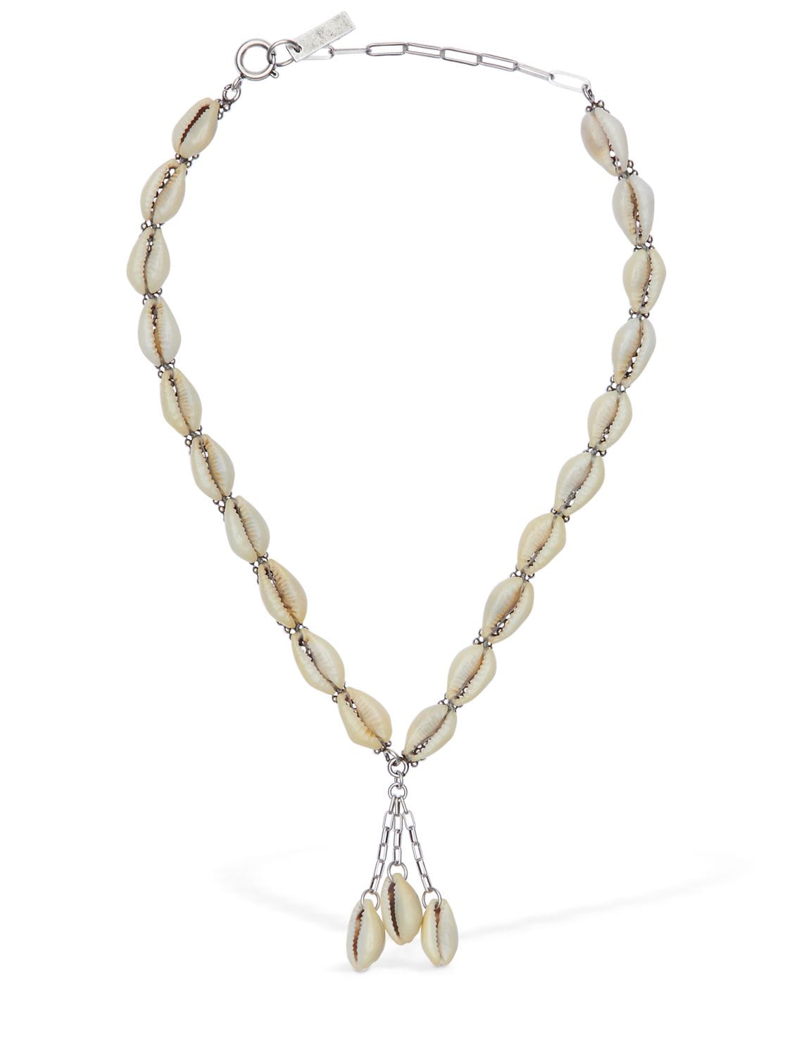 Isabel Marant Oscar Necklace W/ Shells In Silver,natural