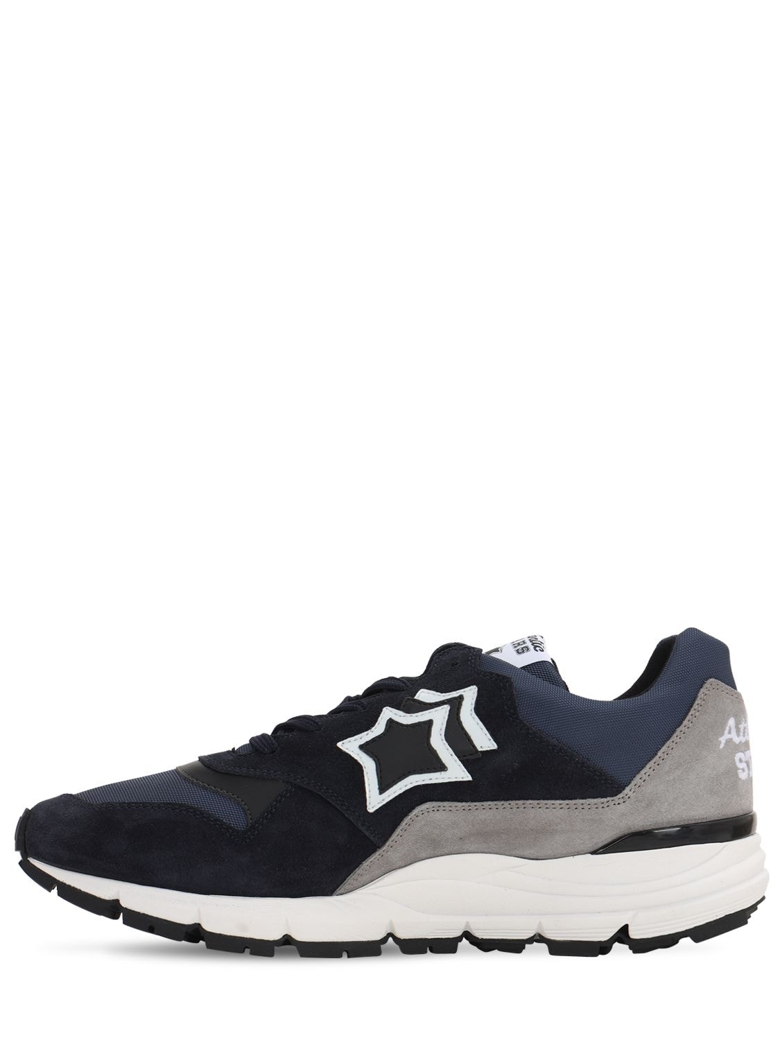 Atlantic Stars Polaris Sneakers In Suede And Nylon Color Blue In Navy