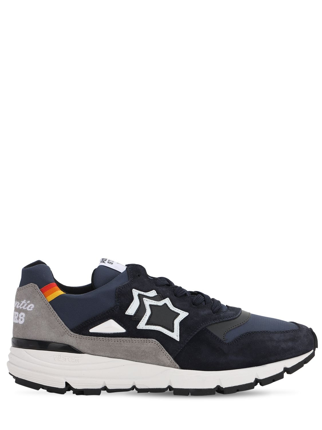 Atlantic Stars Polaris Sneakers In Suede And Nylon Color Blue In Navy ...