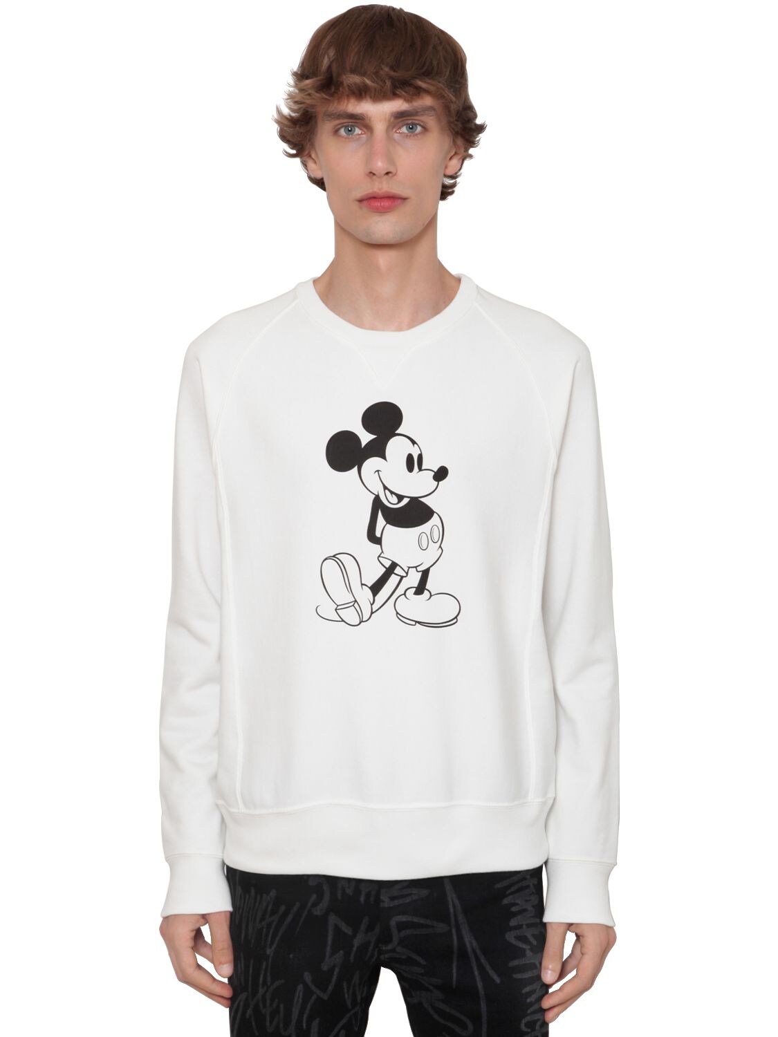 TAKAHIROMIYASHITA THE SOLOIST MICKEY MOUSE PRINT CREWNECK SWEATER,71I18J003-MG2