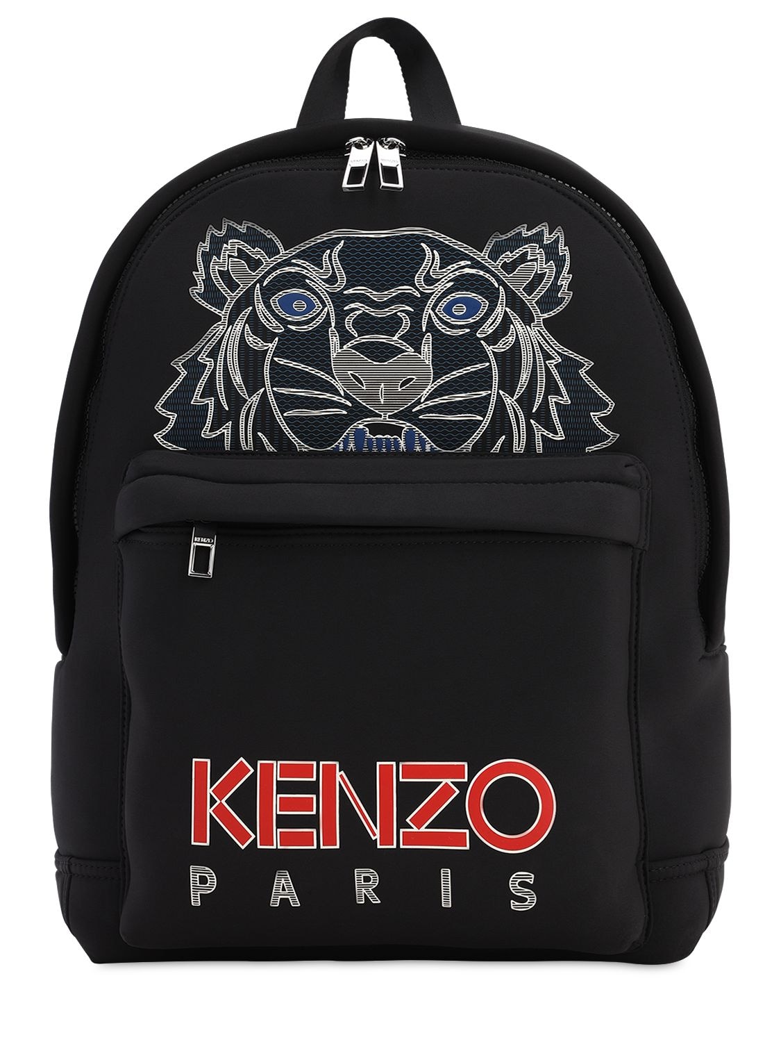 Kenzo Tiger Embroidered Neoprene Backpack In Black