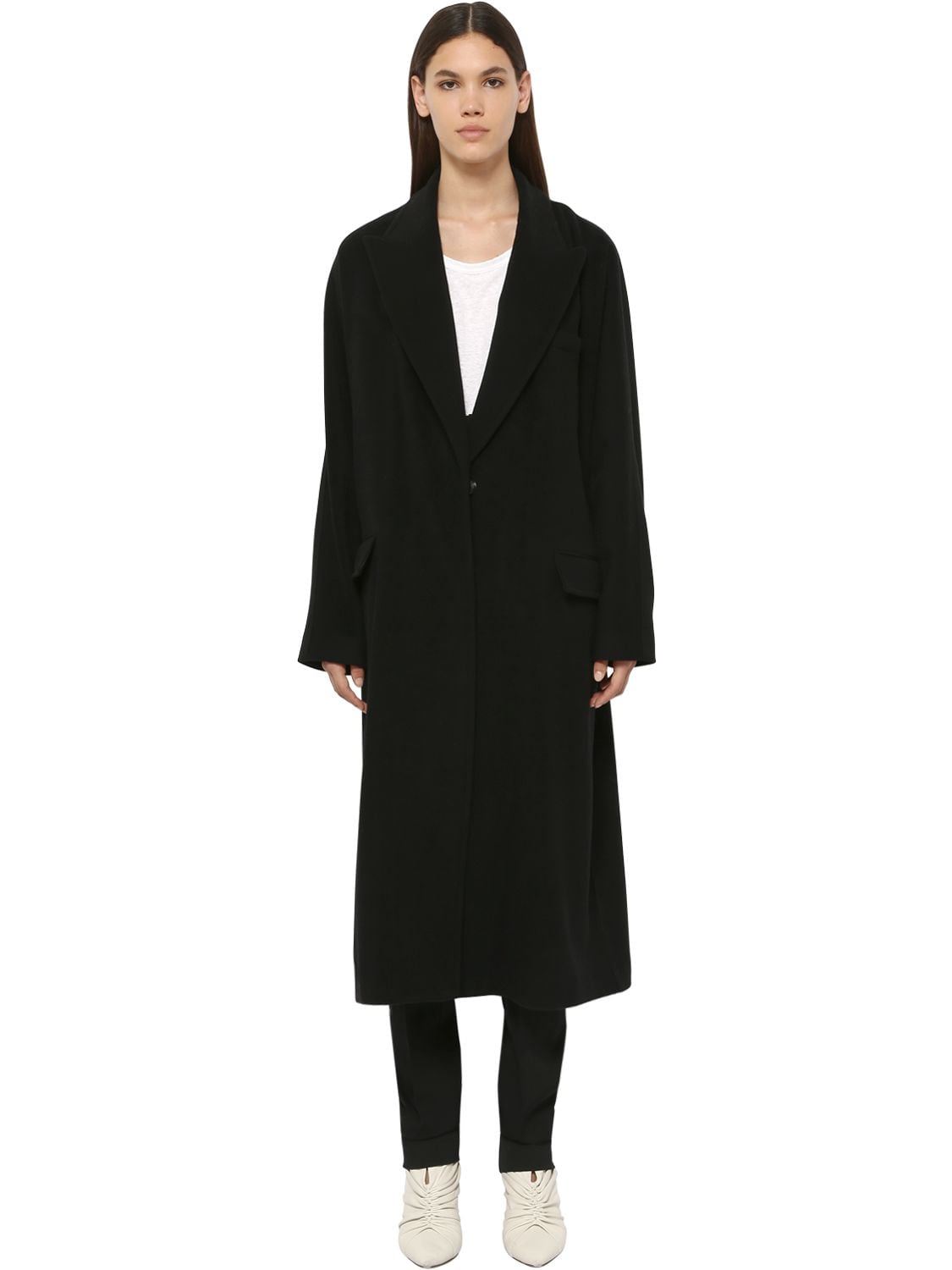 Isabel Marant Clerie Wool Blend Coat In Black
