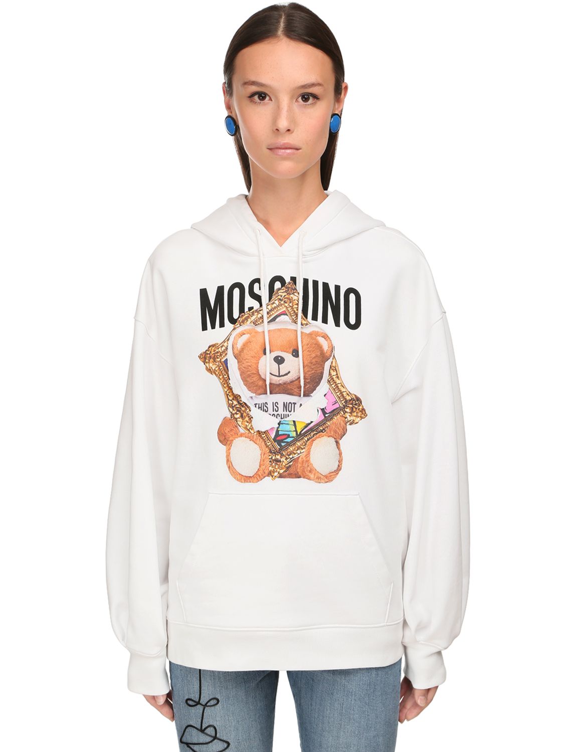 white moschino hoodie