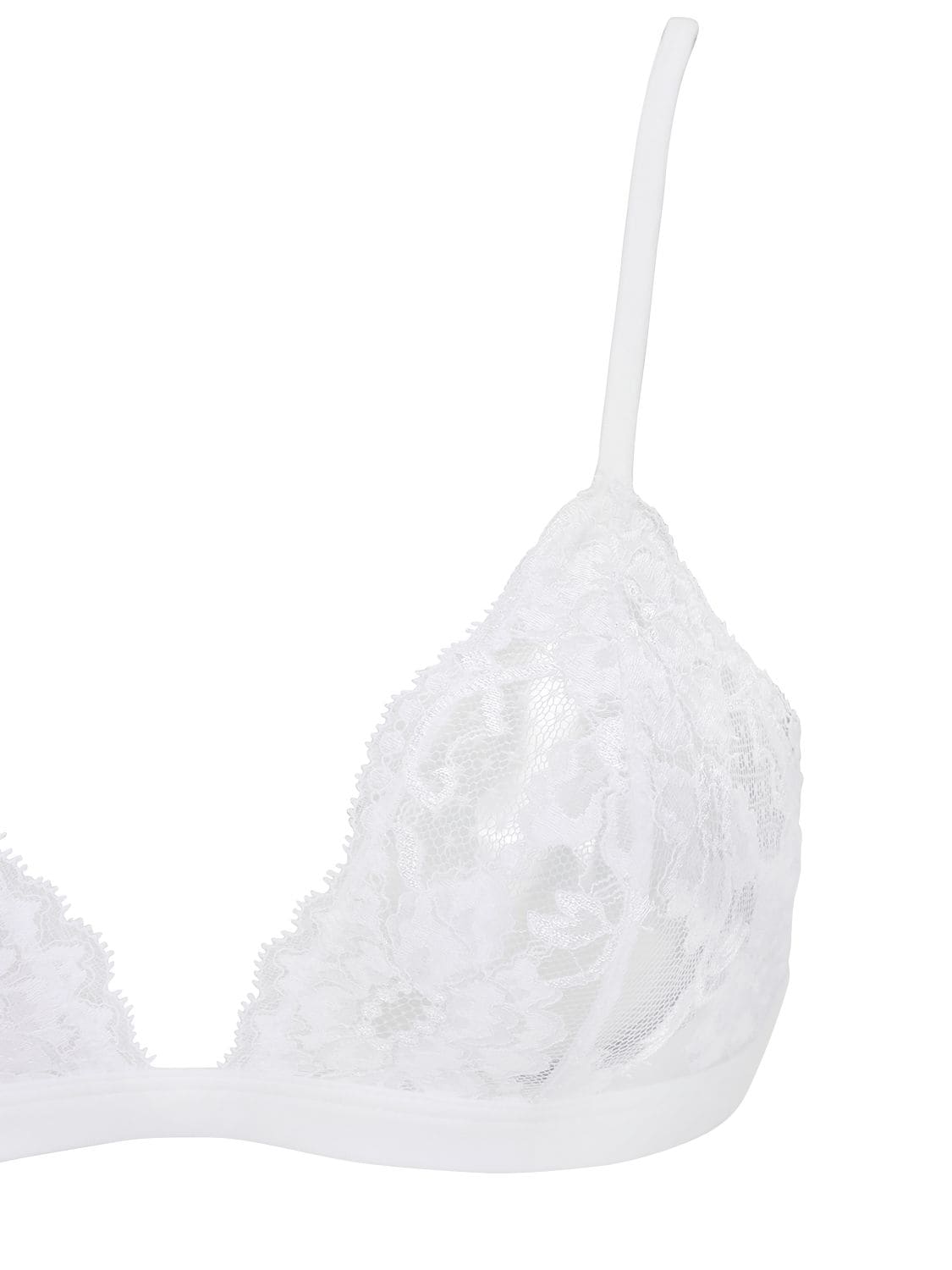 La Perla Souplé Sheer Lace Triangle Bra In White | ModeSens