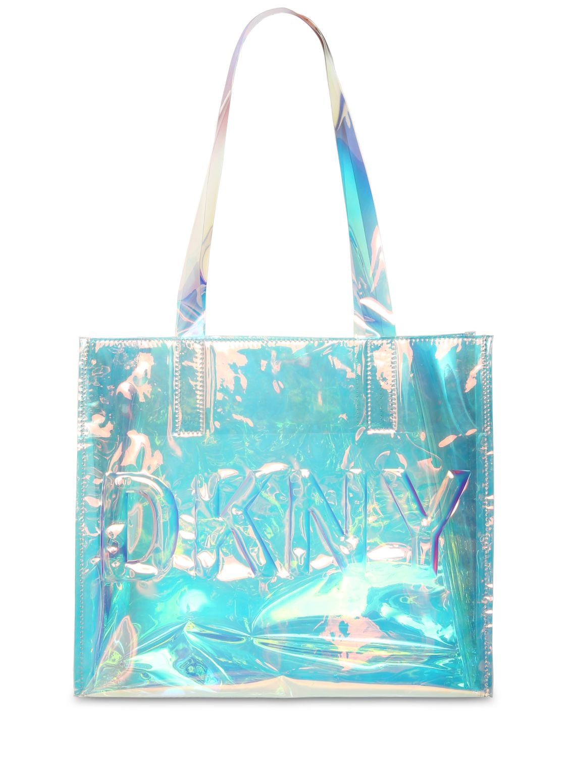 Dkny Kids' Iridescent Pvc Shoulder Bag In Multicolor