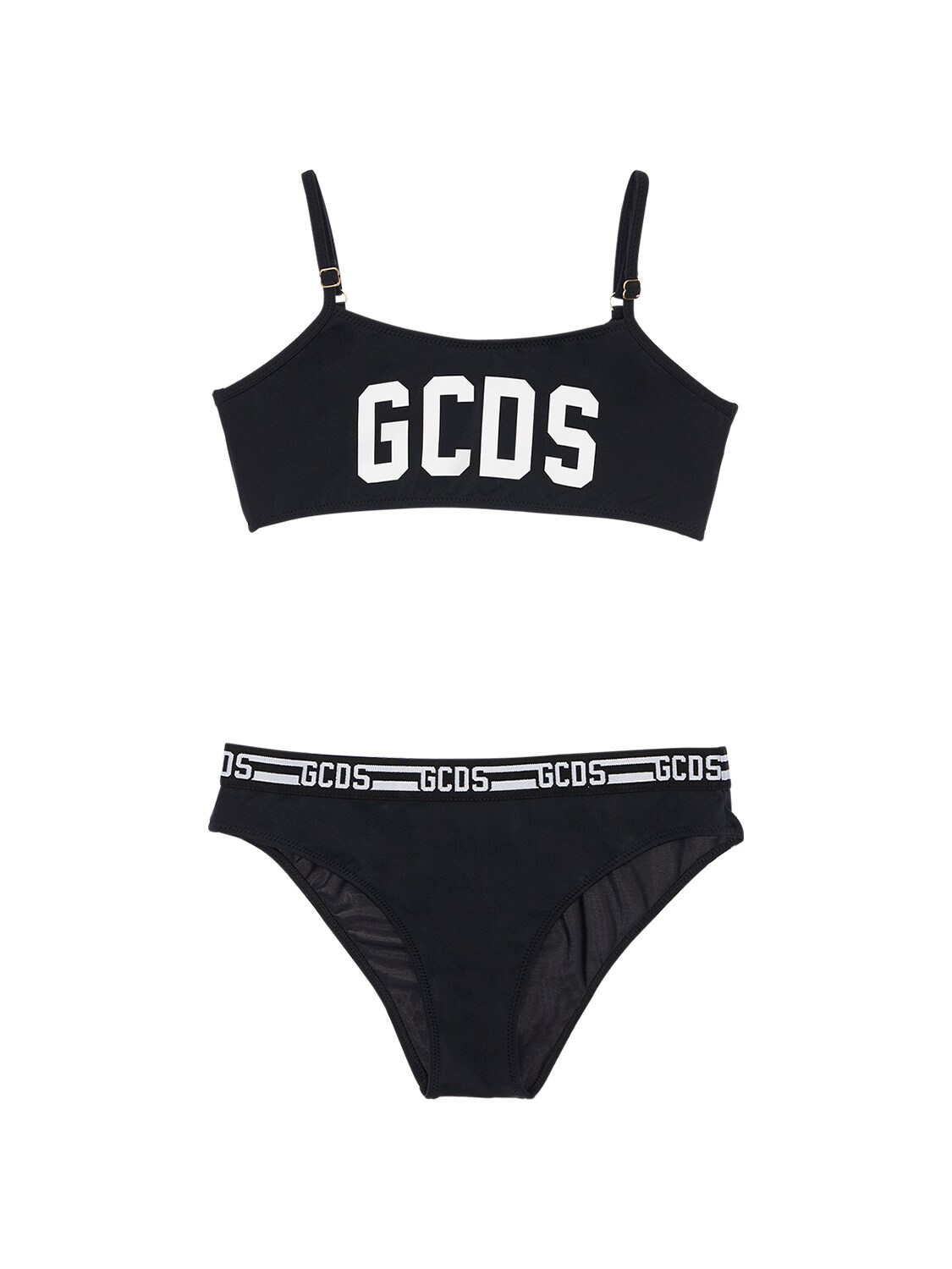 Gcds Logo Print Lycra Bikini In Black