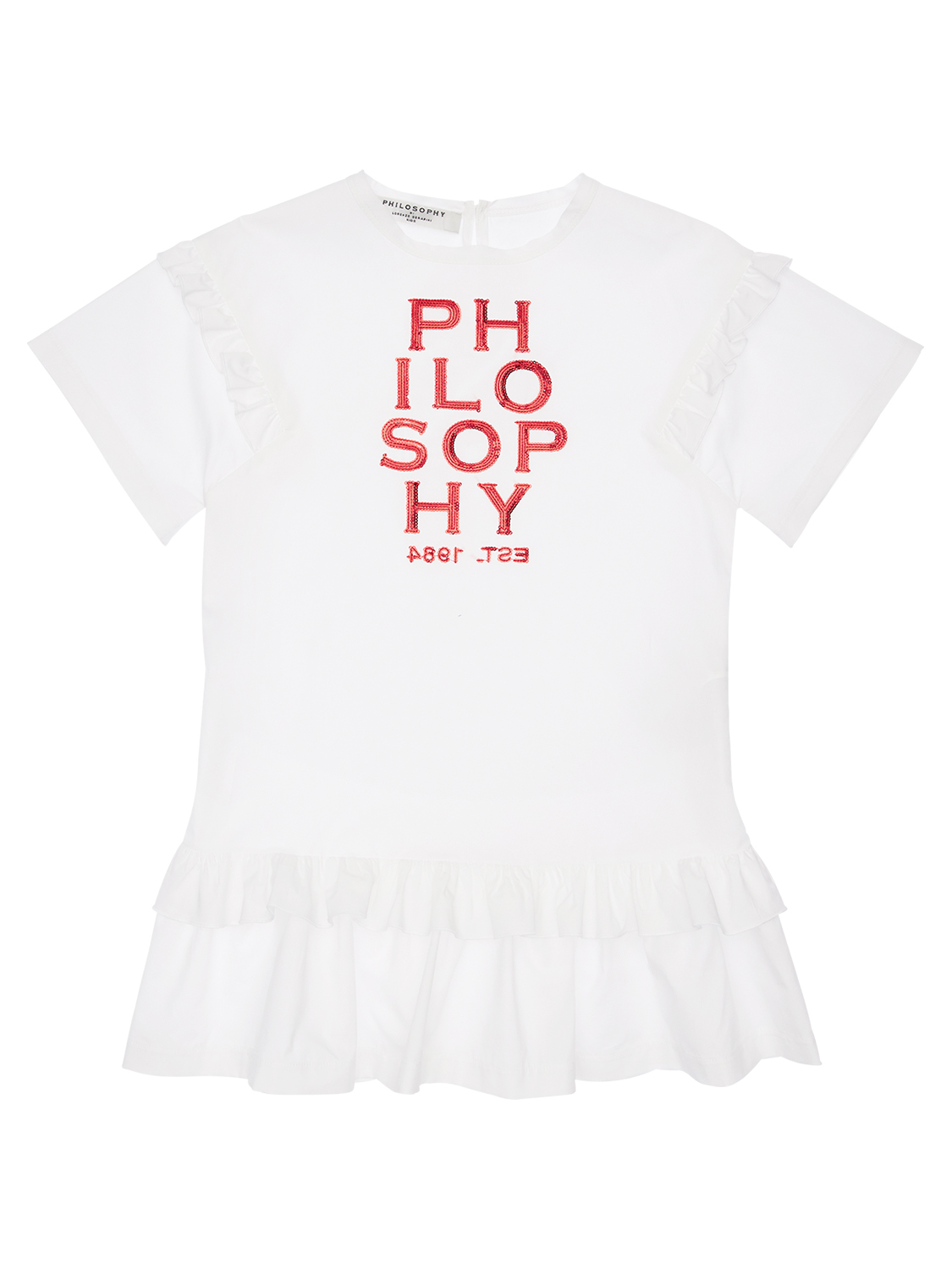Kleid Aus Baumwollpopeline Mit Paillettenlogo
