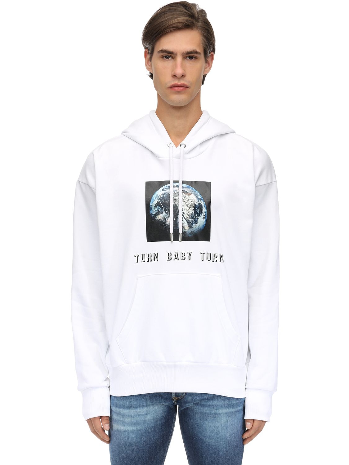 DIESEL EARTH PRINTED COTTON JERSEY HOODIE,71I1W0041-MTAW0