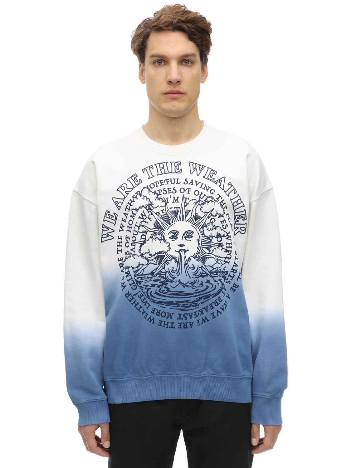 STELLA MCCARTNEY PRINT DEGRADÉ COTTON SWEATSHIRT,71I2IO014-ODUXOQ2