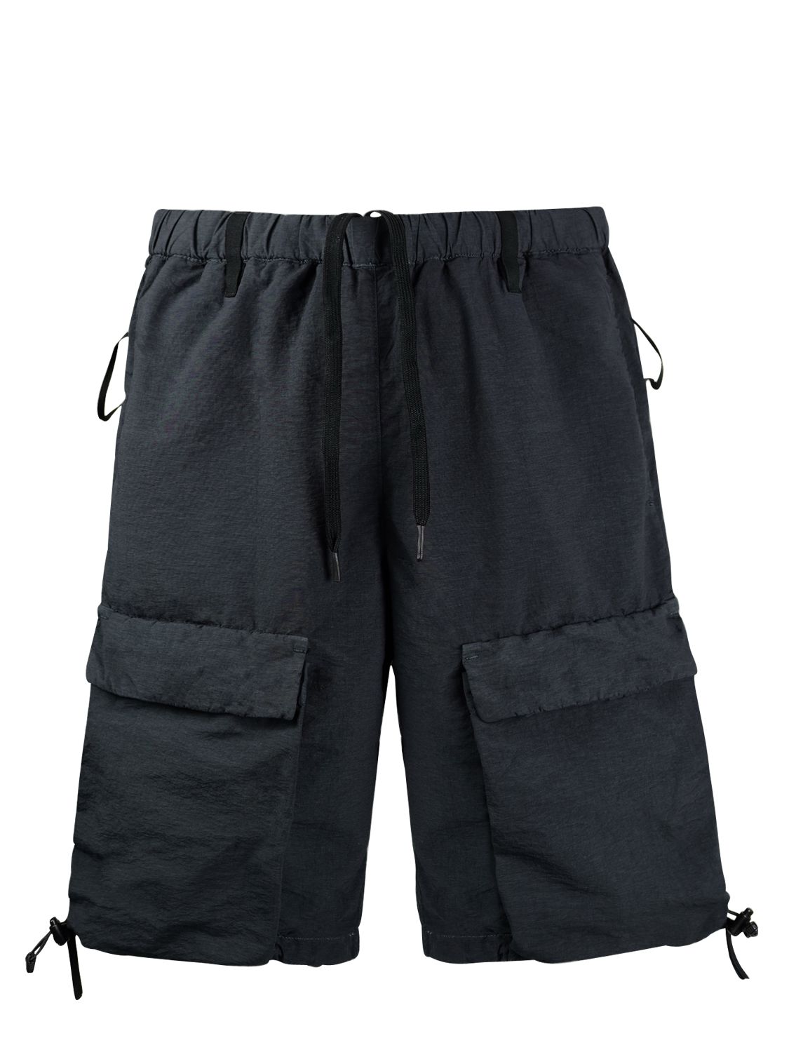 nylon cargo shorts elastic waist