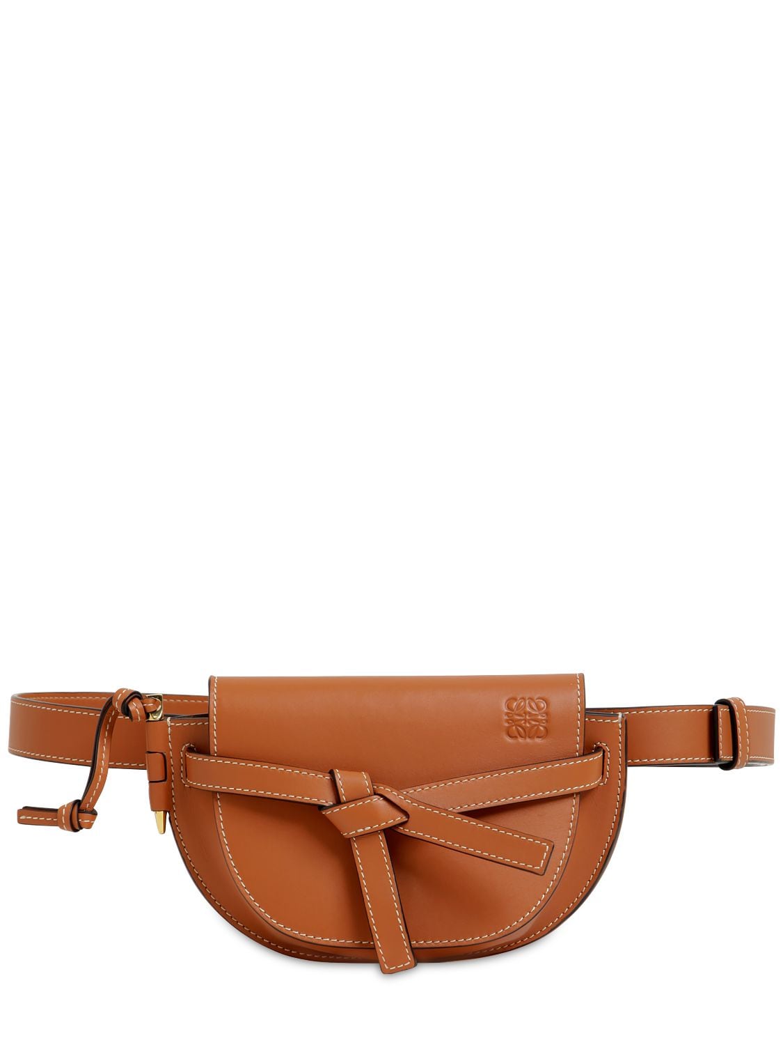 Loewe Gate Mini Leather Belt Bag In Tan