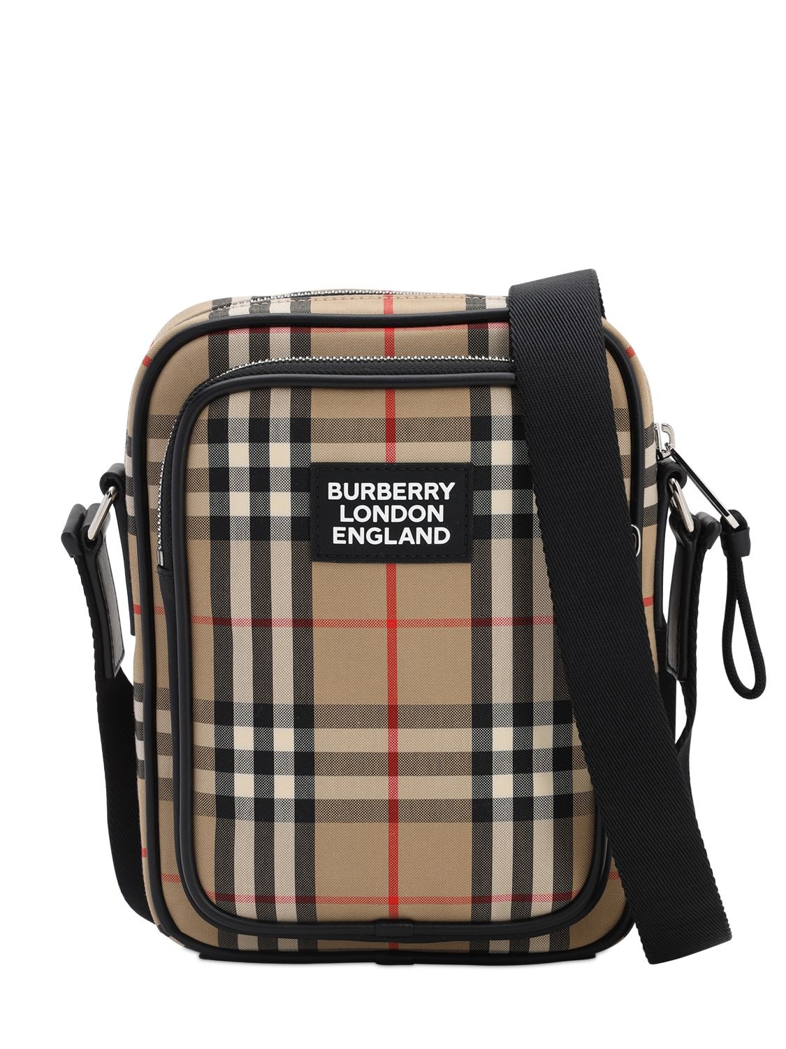 burberry check messenger bag