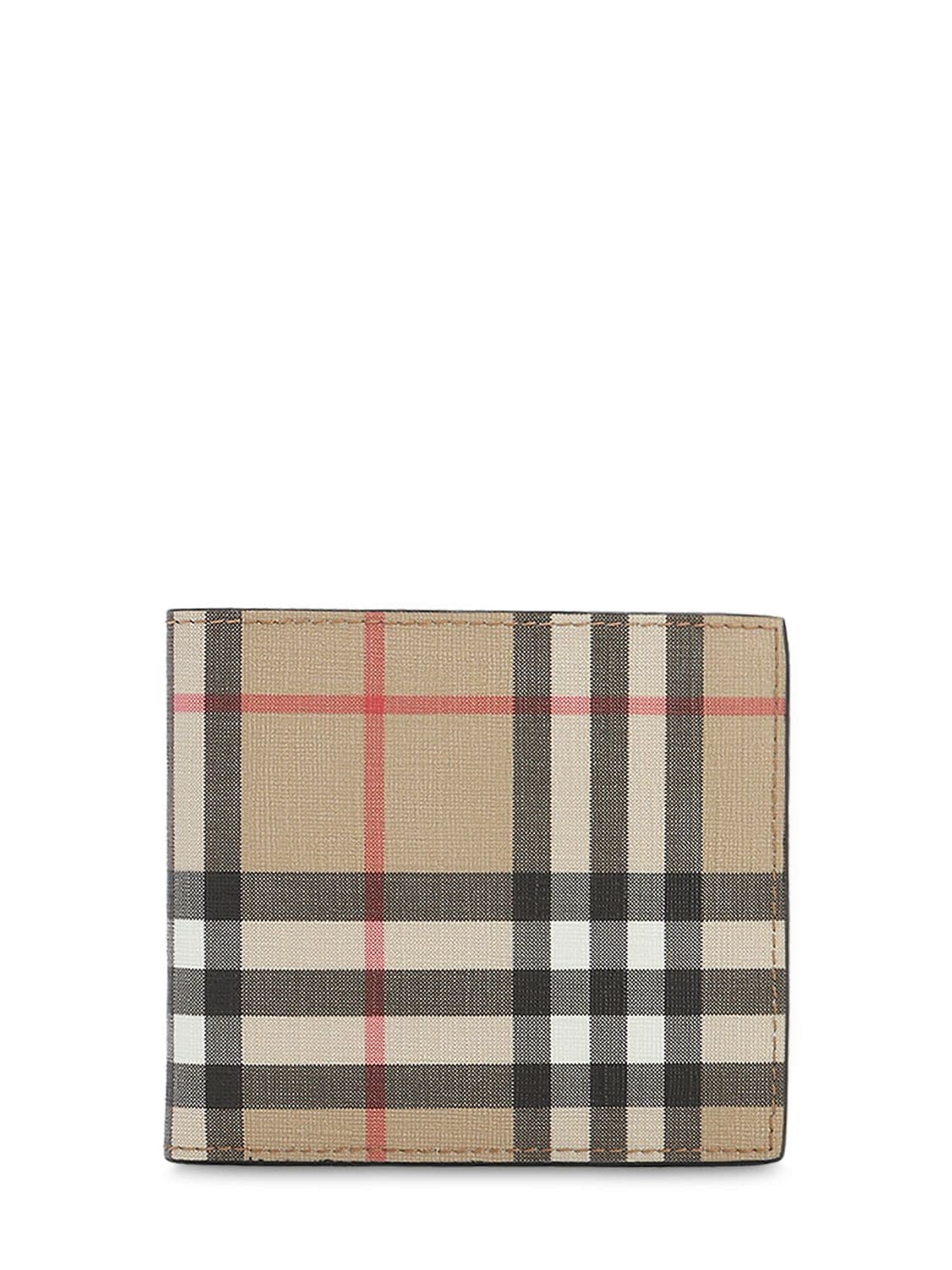 Tech Coated Check Billfold Wallet