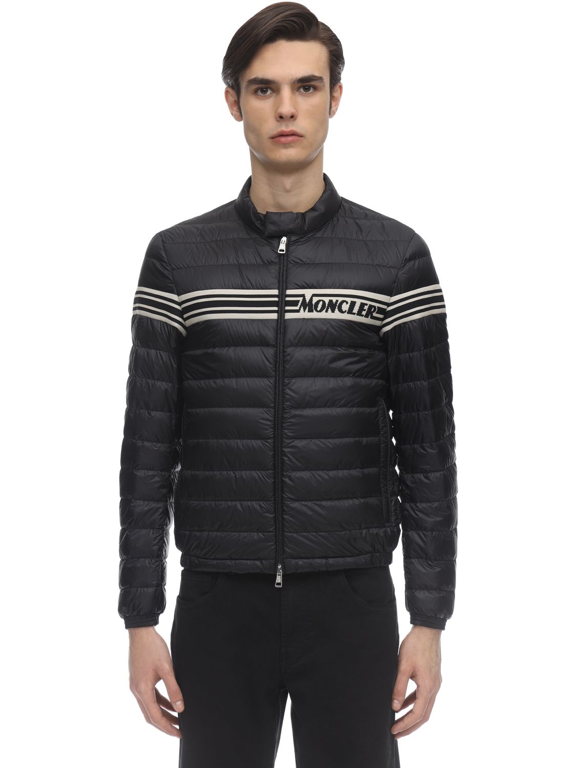 Moncler Renald Quilted Nylon Down Jacket In Black