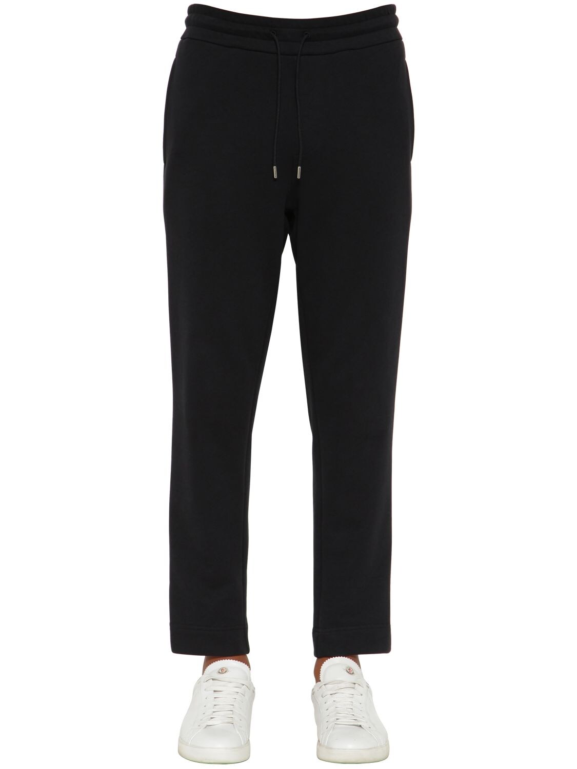 Moncler Cotton Jersey Sweatpants In Black