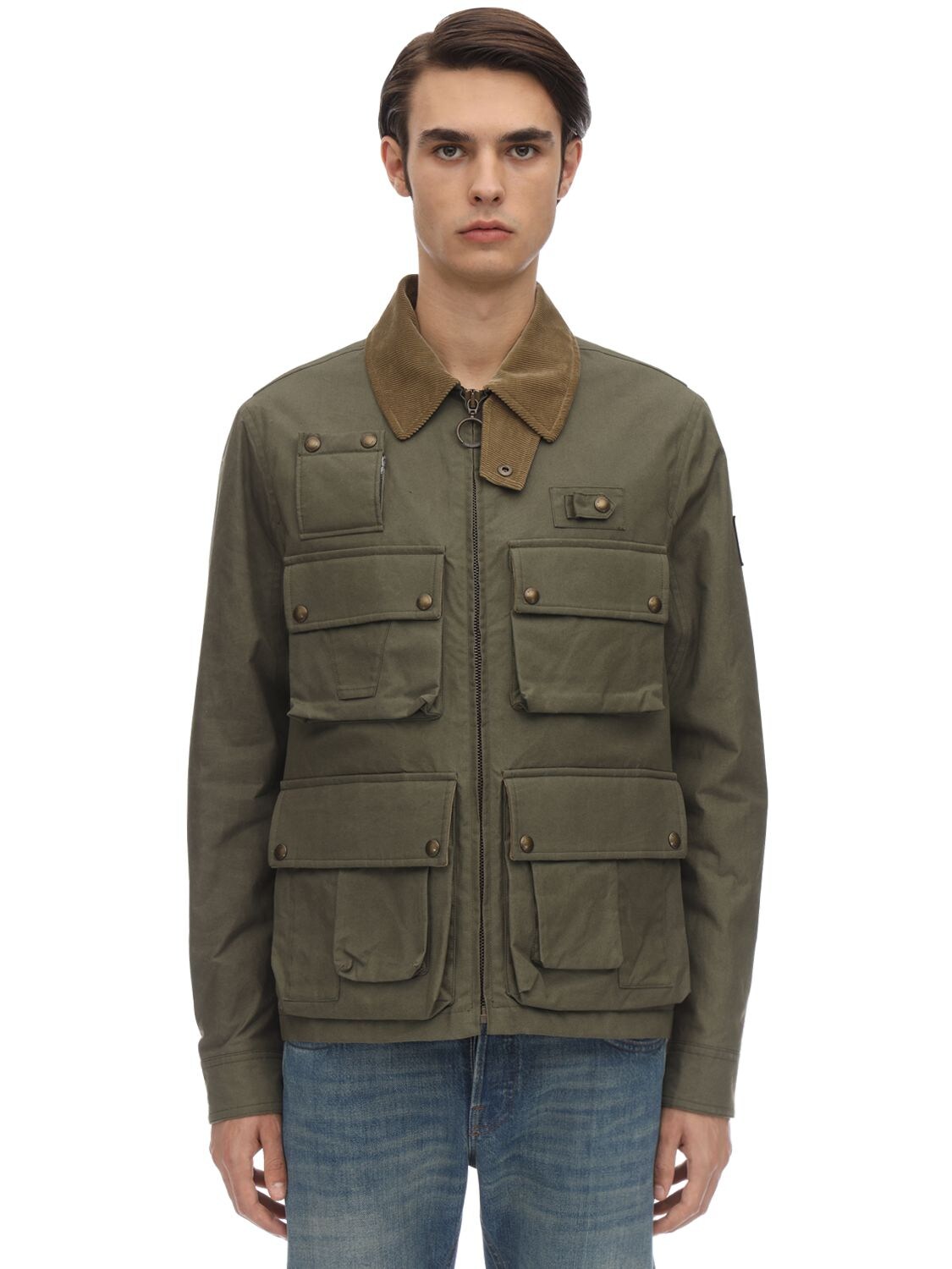 Belstaff Castmaster Waxed Cotton Jacket In Sage Green | ModeSens