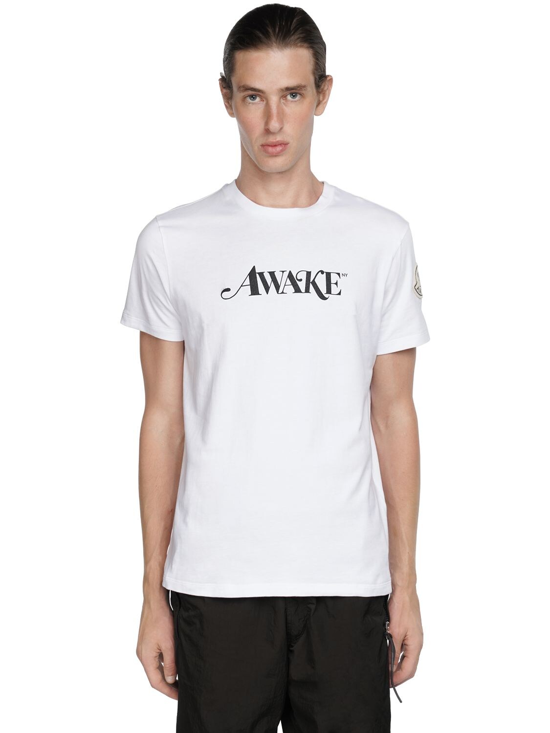 MONCLER GENIUS AWAKE NYC COTTON JERSEY T-SHIRT,71I3GK014-MDAX0