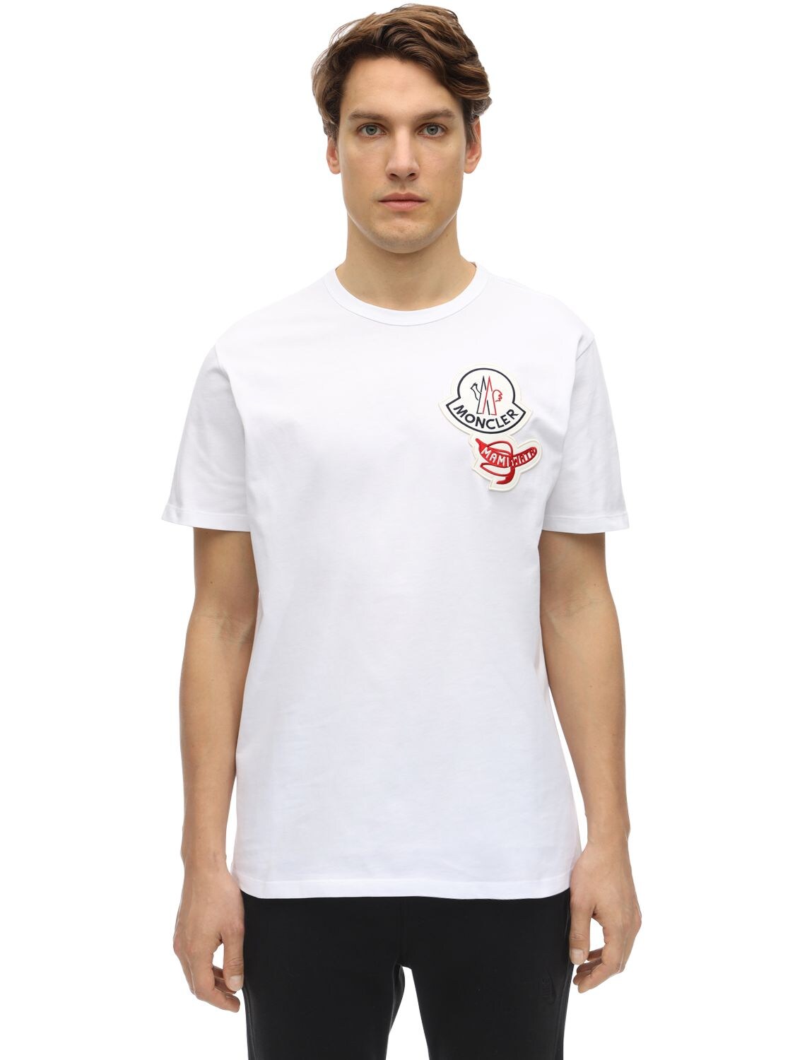 Moncler Genius Mami Waka Surf Cotton Jersey T-shirt In White