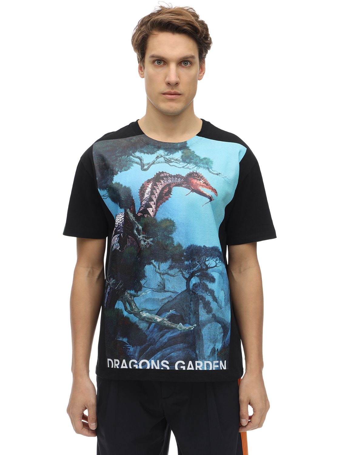 Dragon Garden Printed Cotton T-shirt