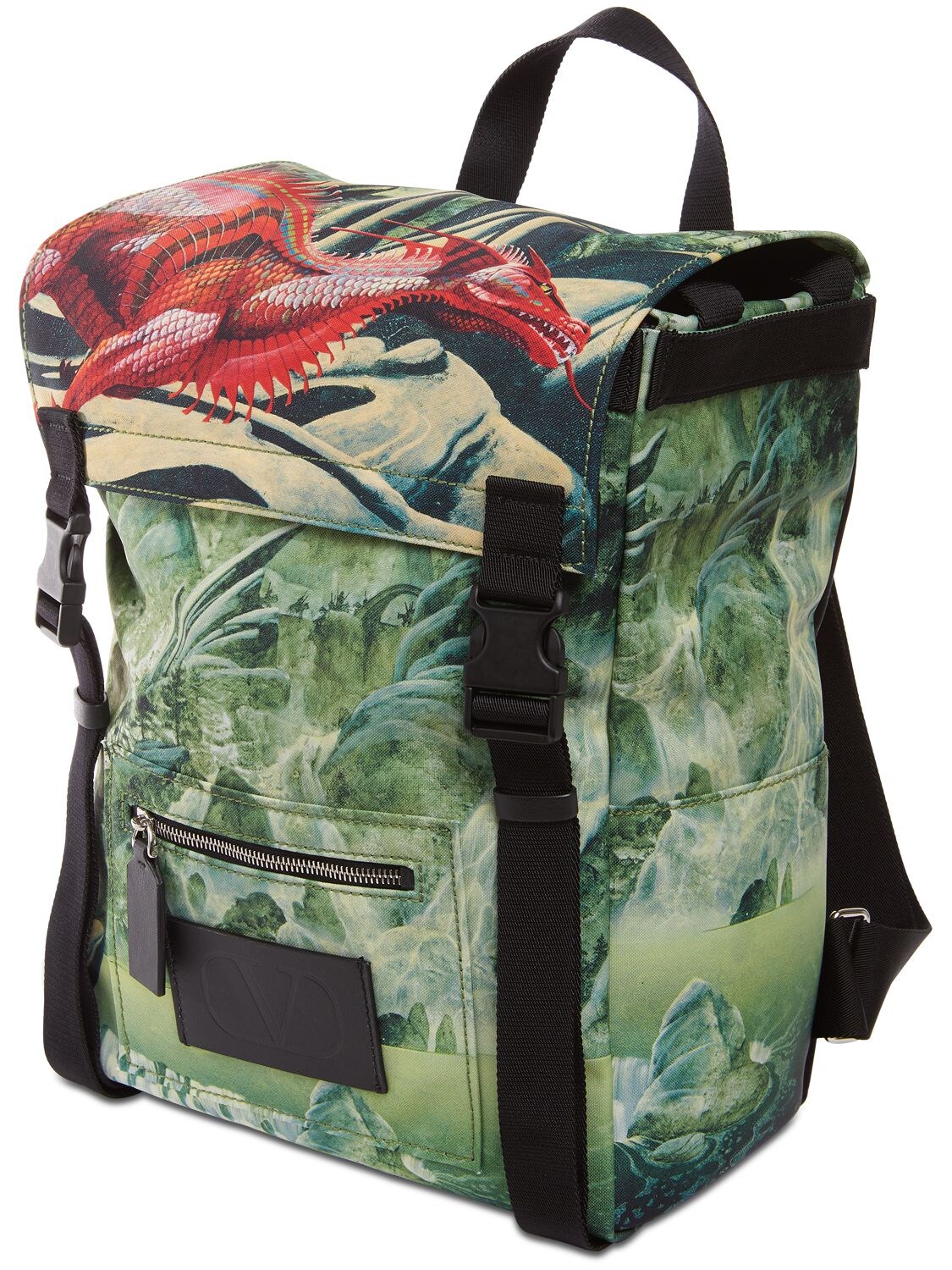 Valentino Garavani Red Dragon Print Backpack - Farfetch